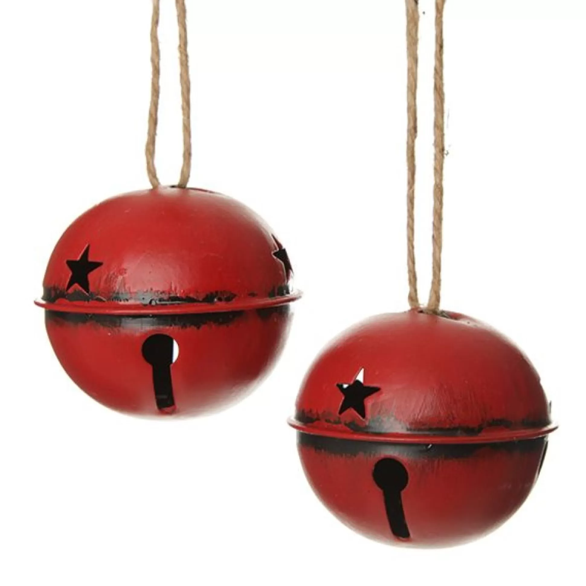 Antique Red Bell - Set of 2 Christmas Bells And Bows |