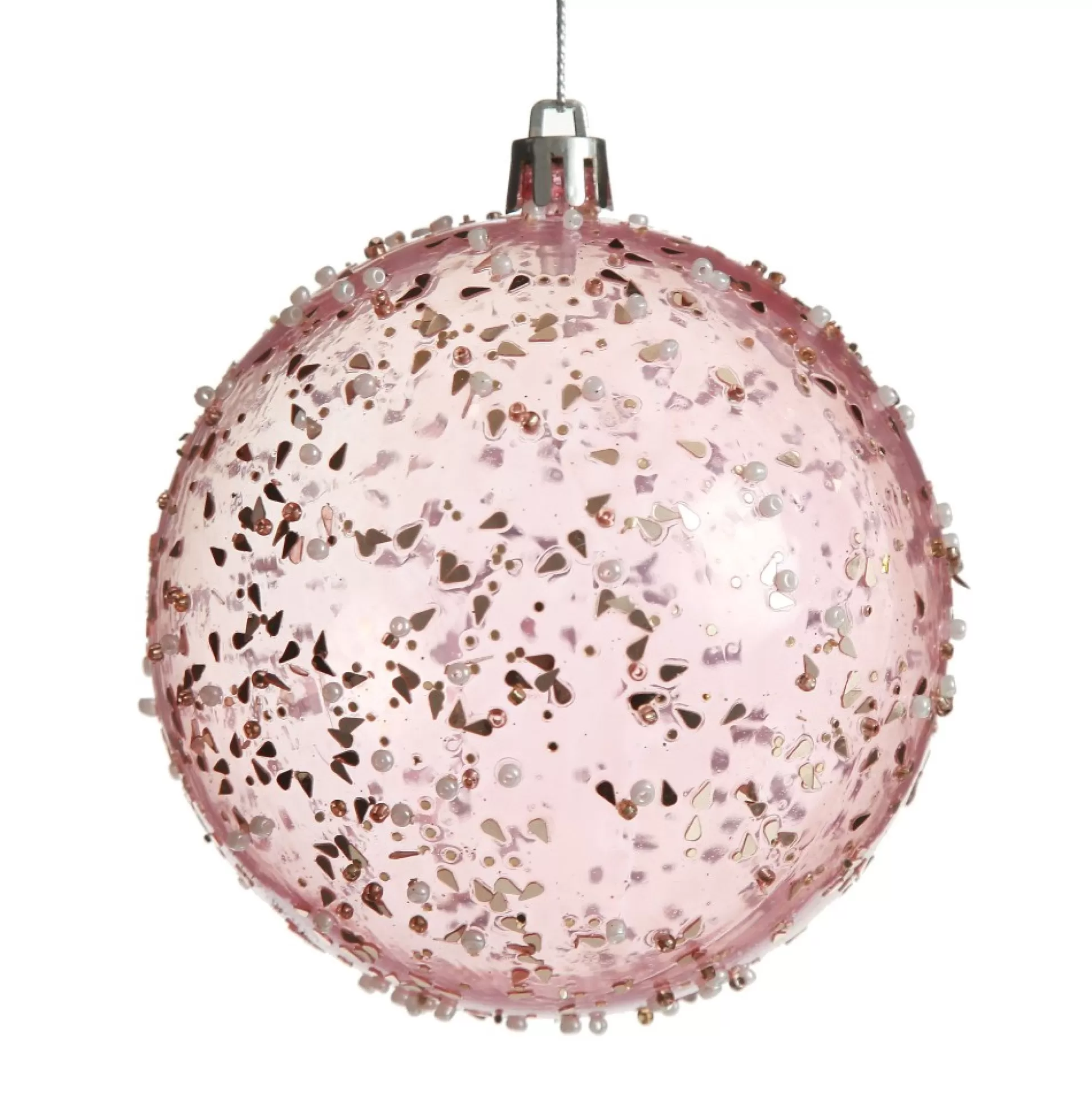 Assorted Pastel Sequin Sprinkles Shatterproof Christmas Baubles - Set of 3 Christmas Bauble Sets |