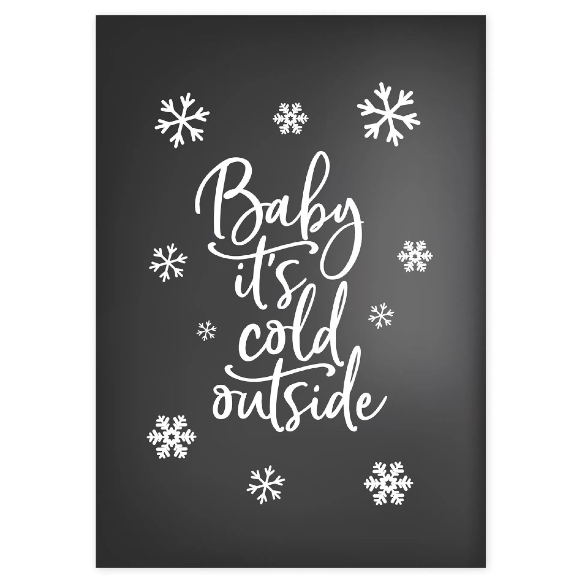 Baby It's Cold Outside Poster Print Christmas Prints |