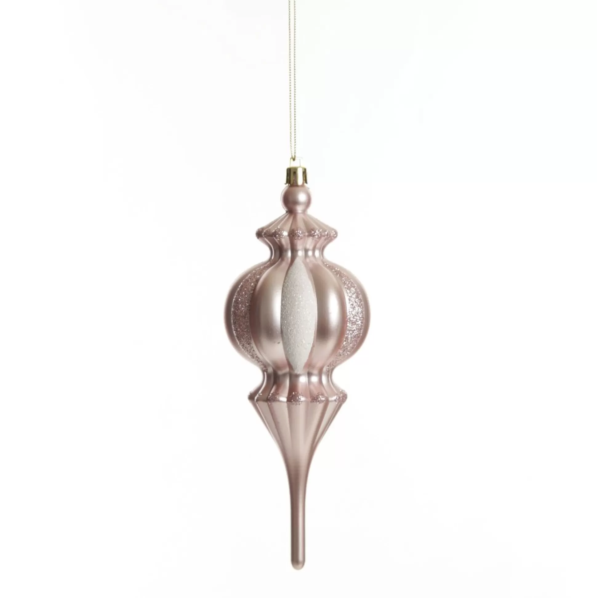 Baby Pink Christmas Finial Decoration Finials And Drops |