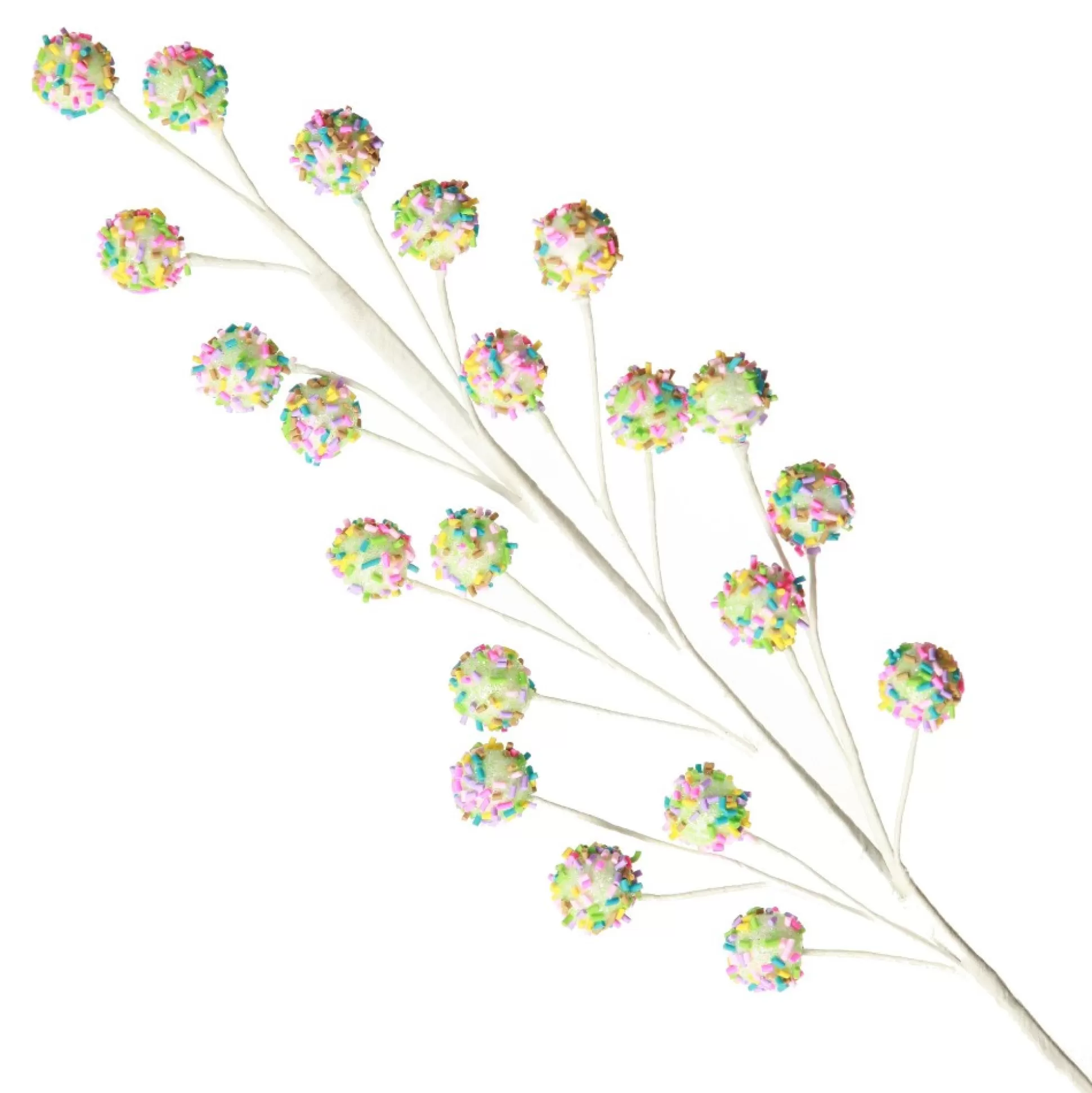 Ball Spray Pick with Multicolour Sprinkles Christmas Tree Picks |