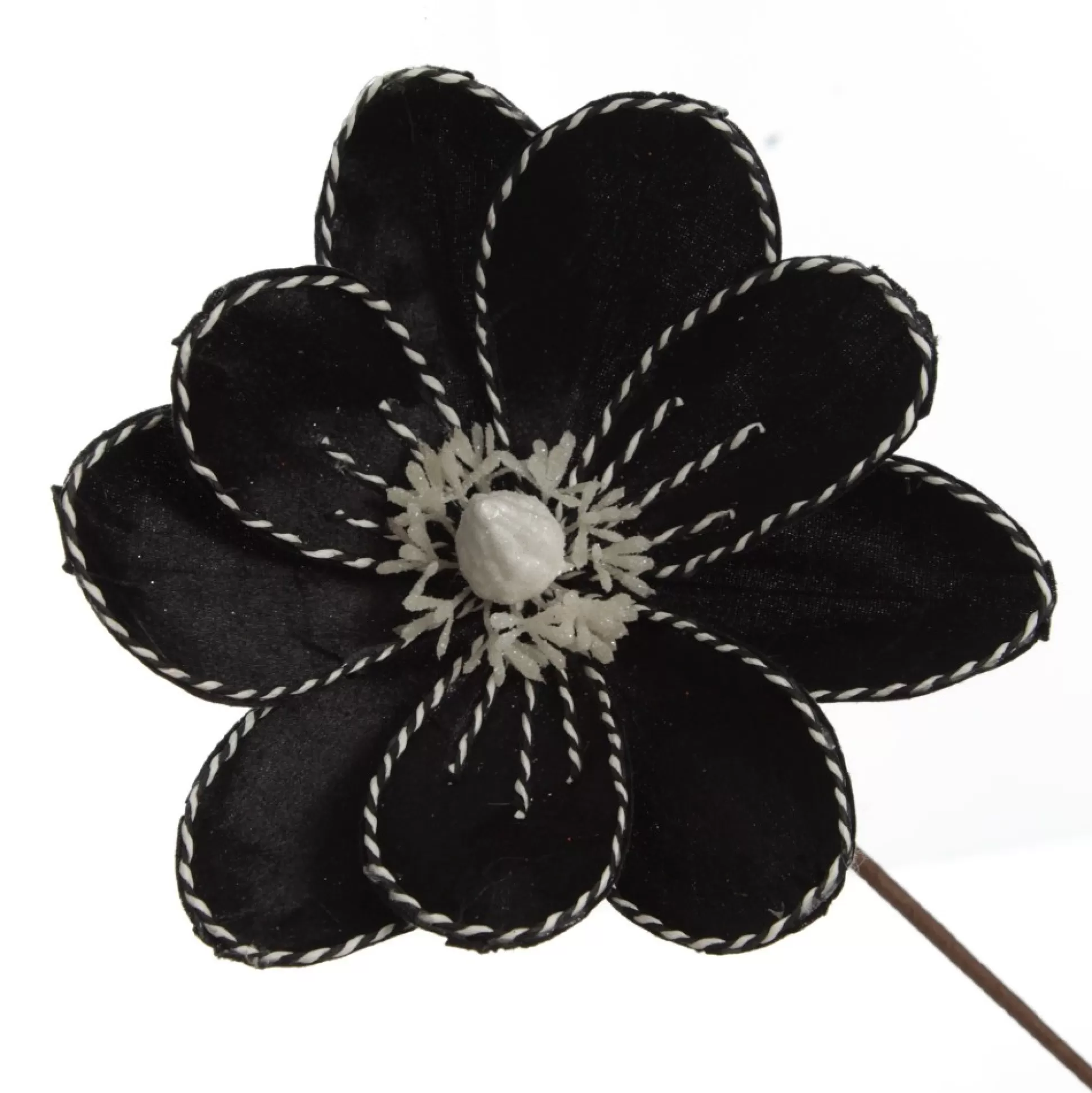 Black Magnolia Flower Stem with Twine Trim Christmas Flowers |