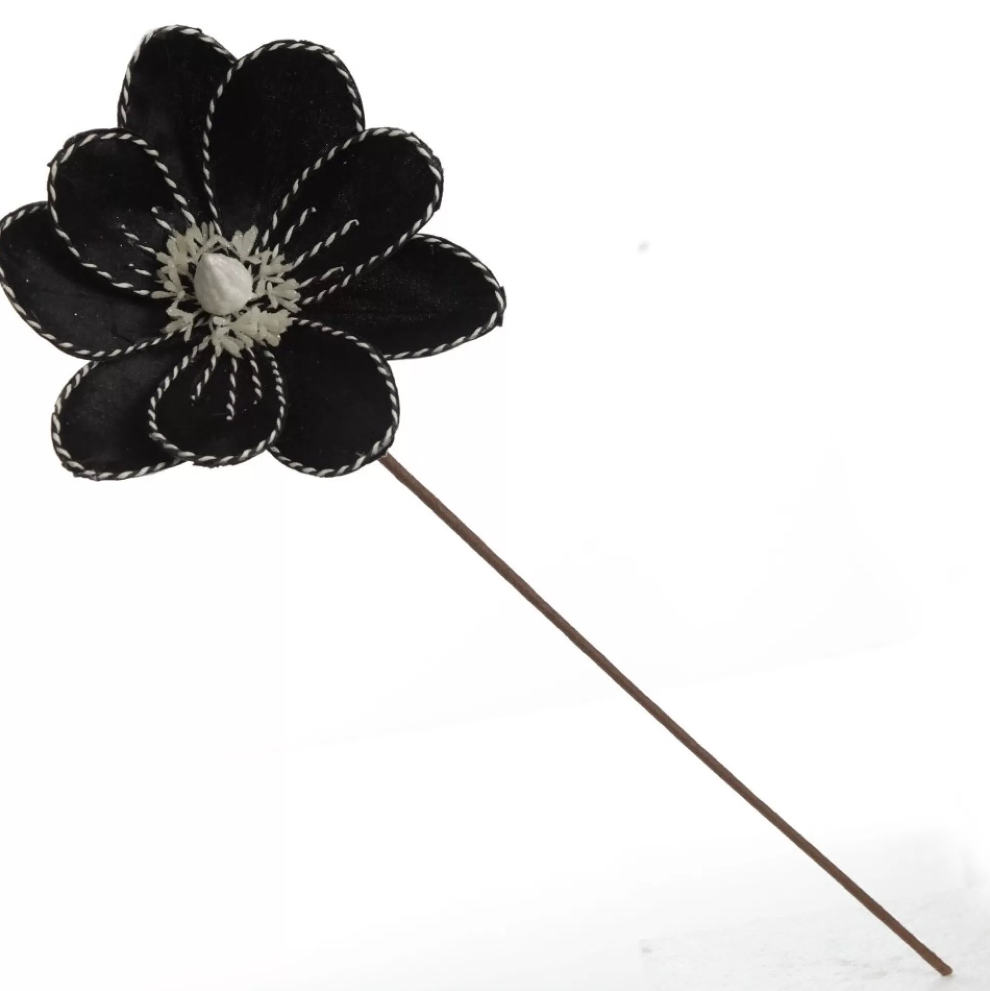 Black Magnolia Flower Stem with Twine Trim Christmas Flowers |