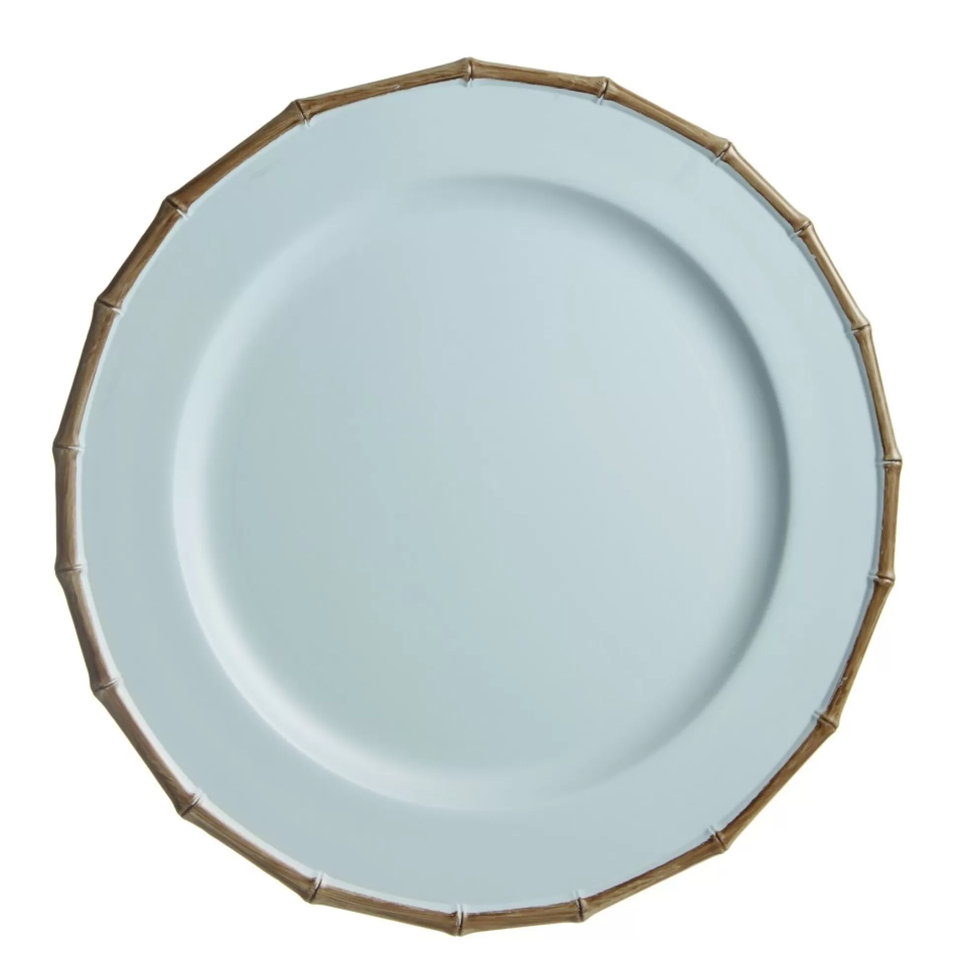 Blue Bamboo Look Charger Plate Christmas Table Decor |