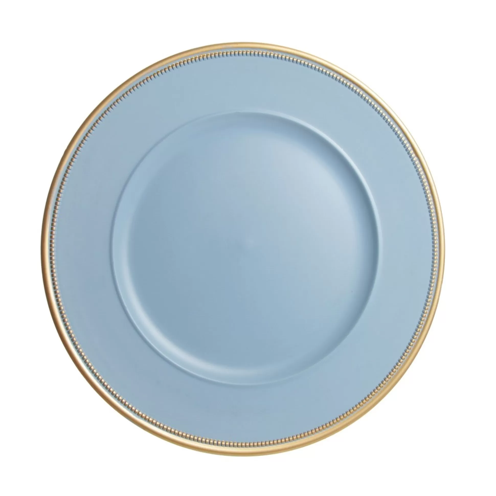 Blue Charger Plate with Gold Edging Christmas Table Decor |