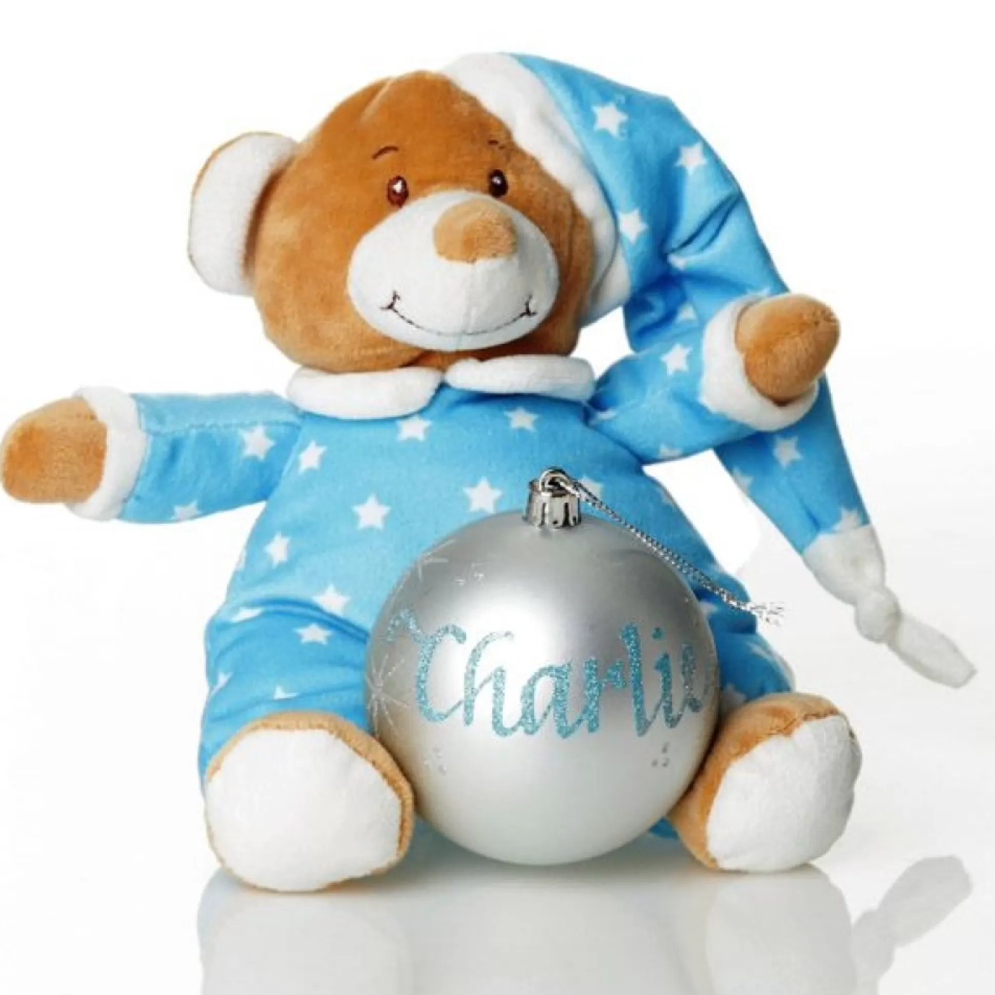 Blue Starbright Teddy and Bauble Gift Pack Bauble Value Packs |