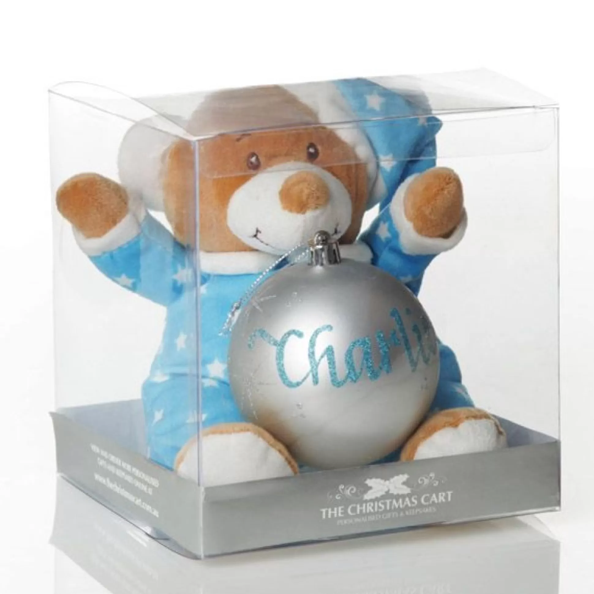 Blue Starbright Teddy and Bauble Gift Pack Bauble Value Packs |