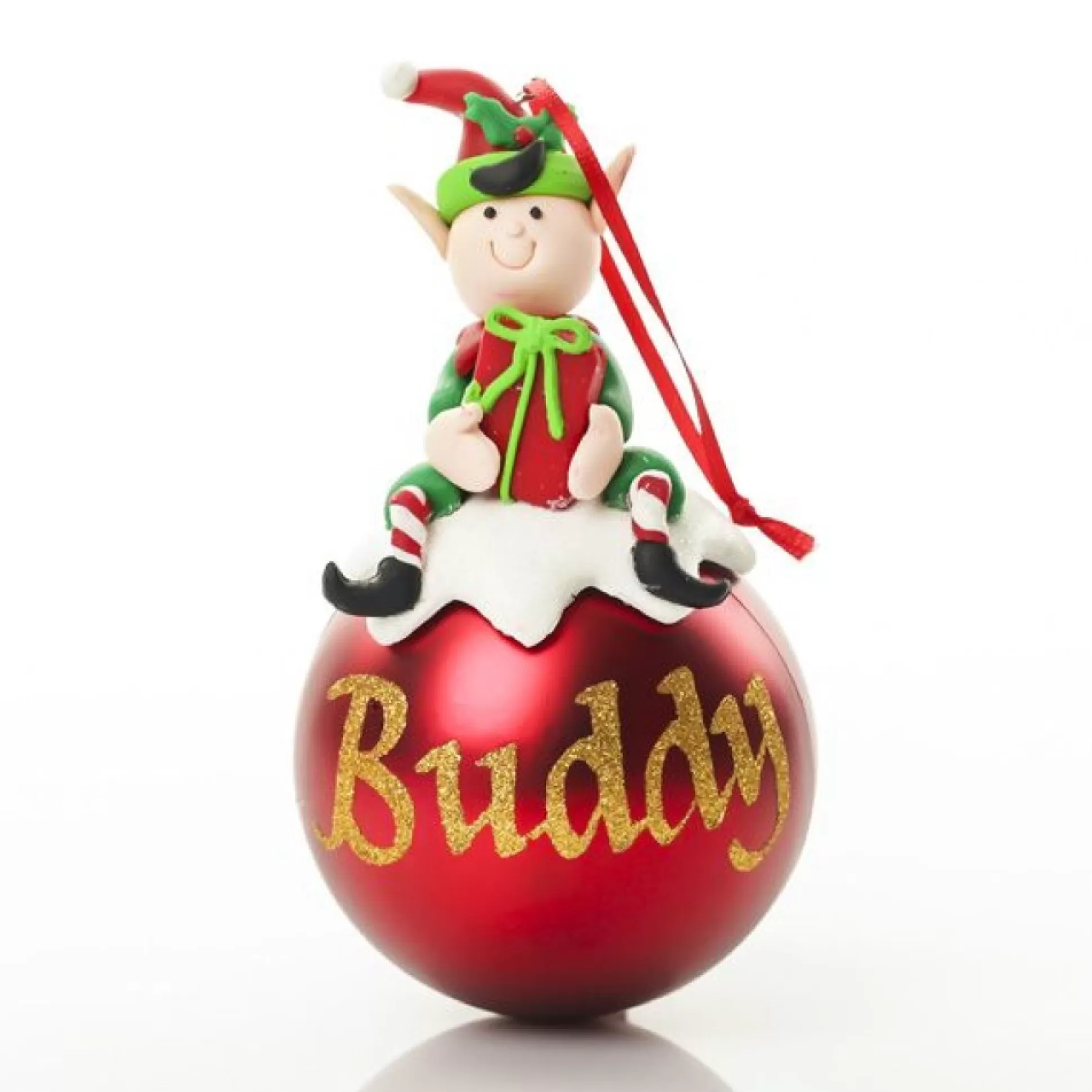 Boy Elf Shelf Sitter and Personalised Bauble Pack Bauble Value Packs |