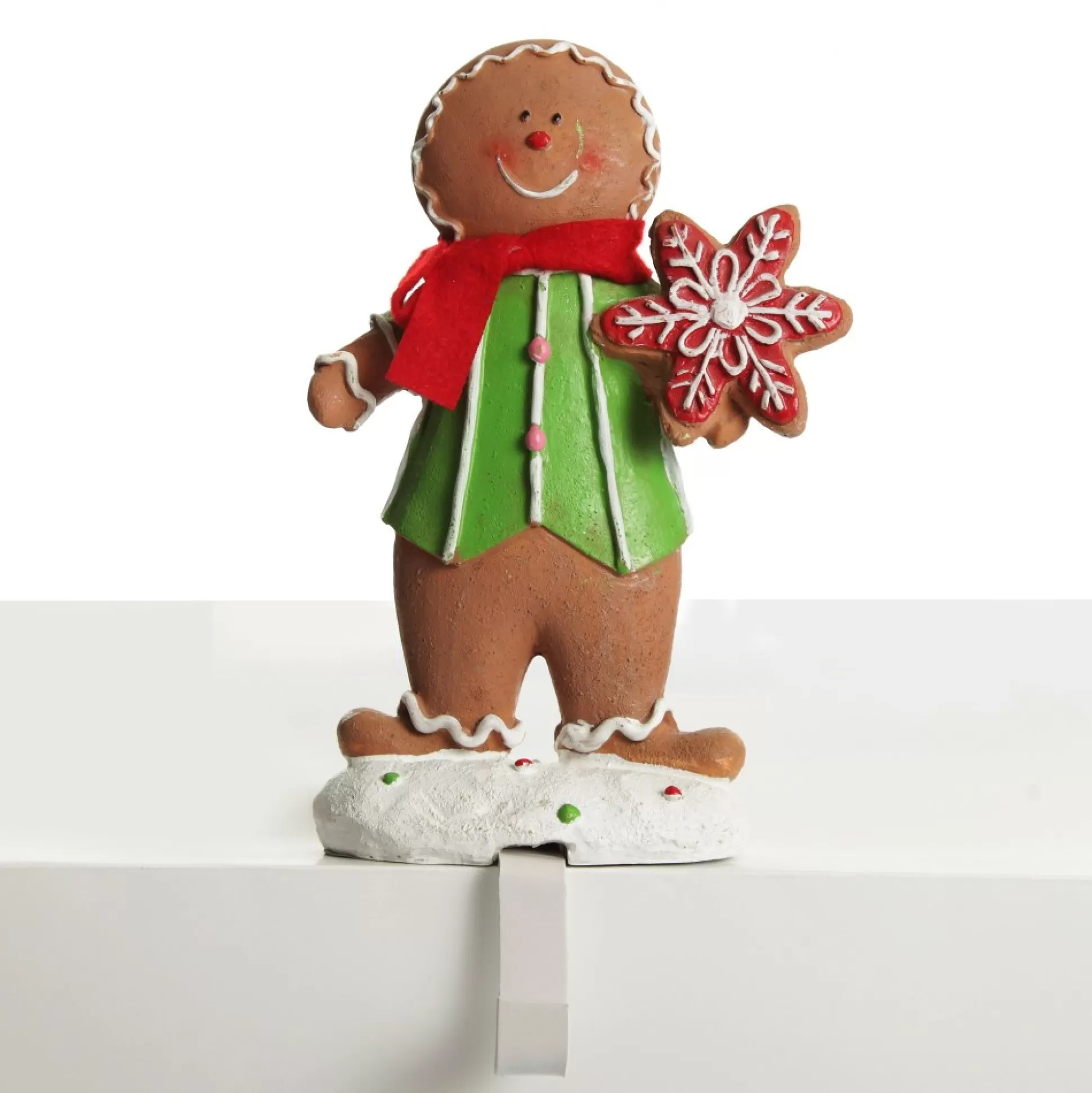 Boy Gingerbread Christmas Stocking Hanger Stocking Hangers |