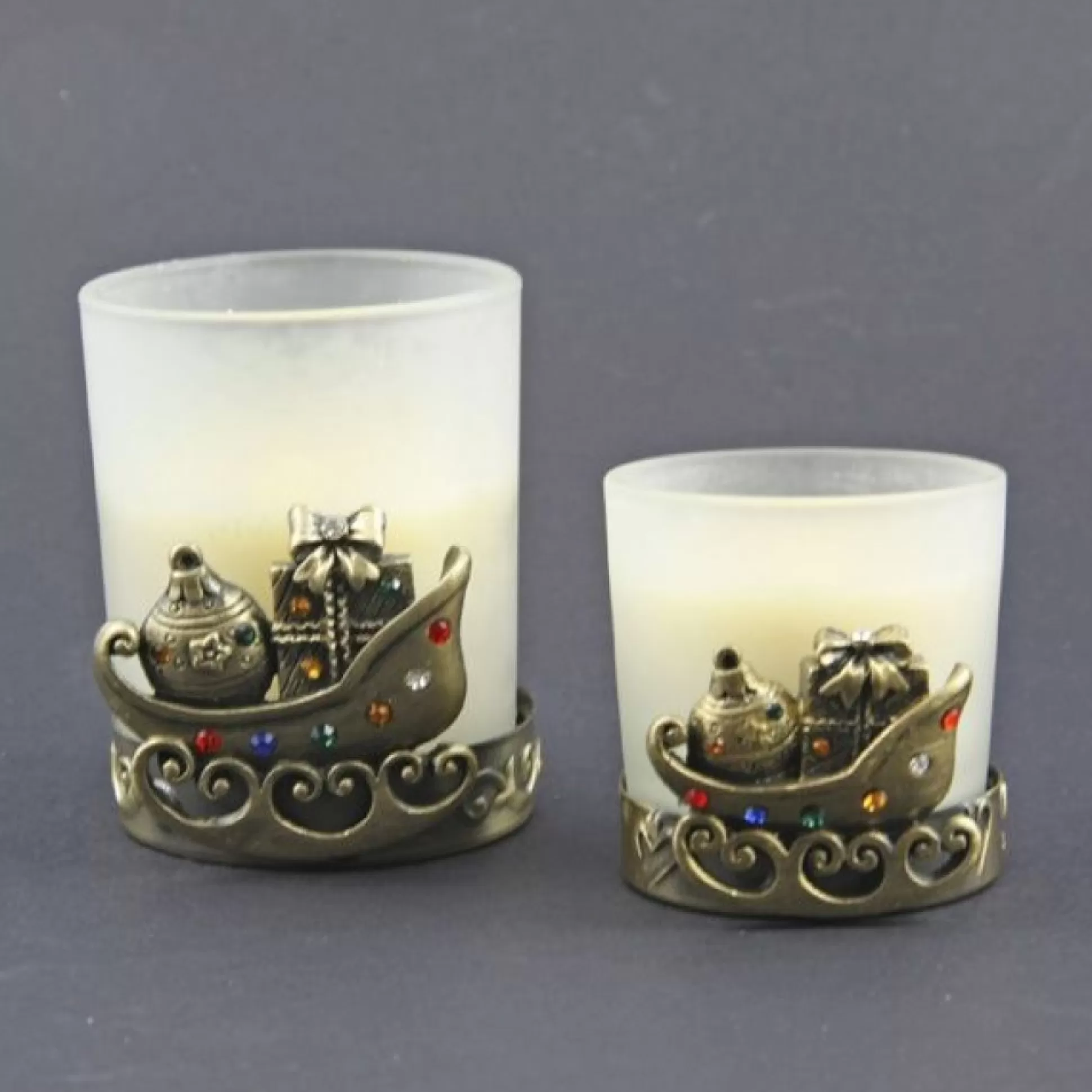 Brass Sleigh Tea Light Christmas Candles And Scents |