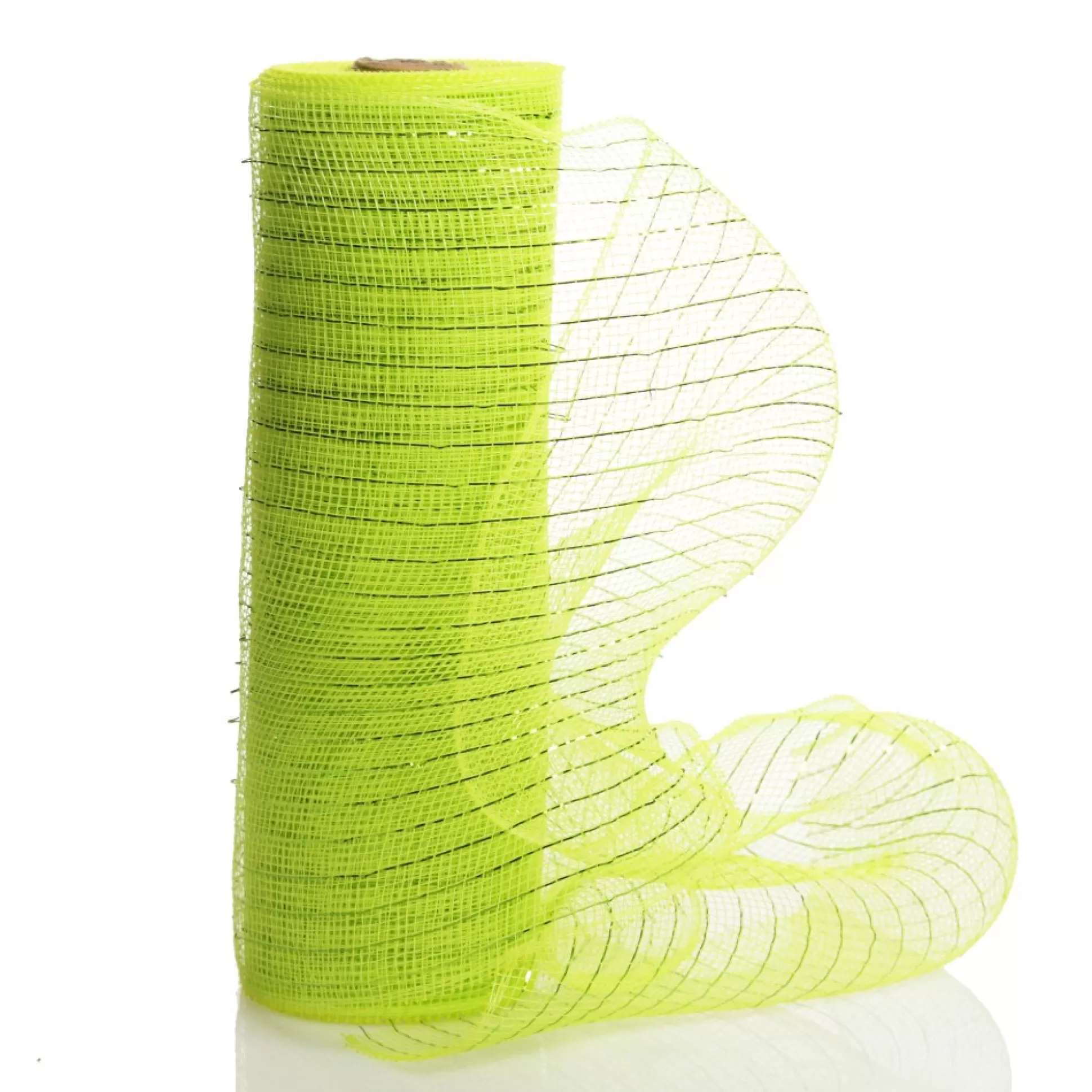 Bright Green Metallic Thread Decomesh Roll Diy Wreaths |