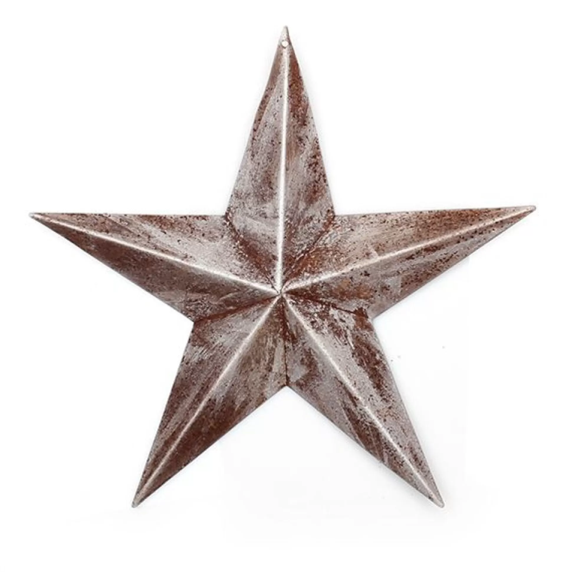 Brushed Silver Tin Star Tree Toppers |