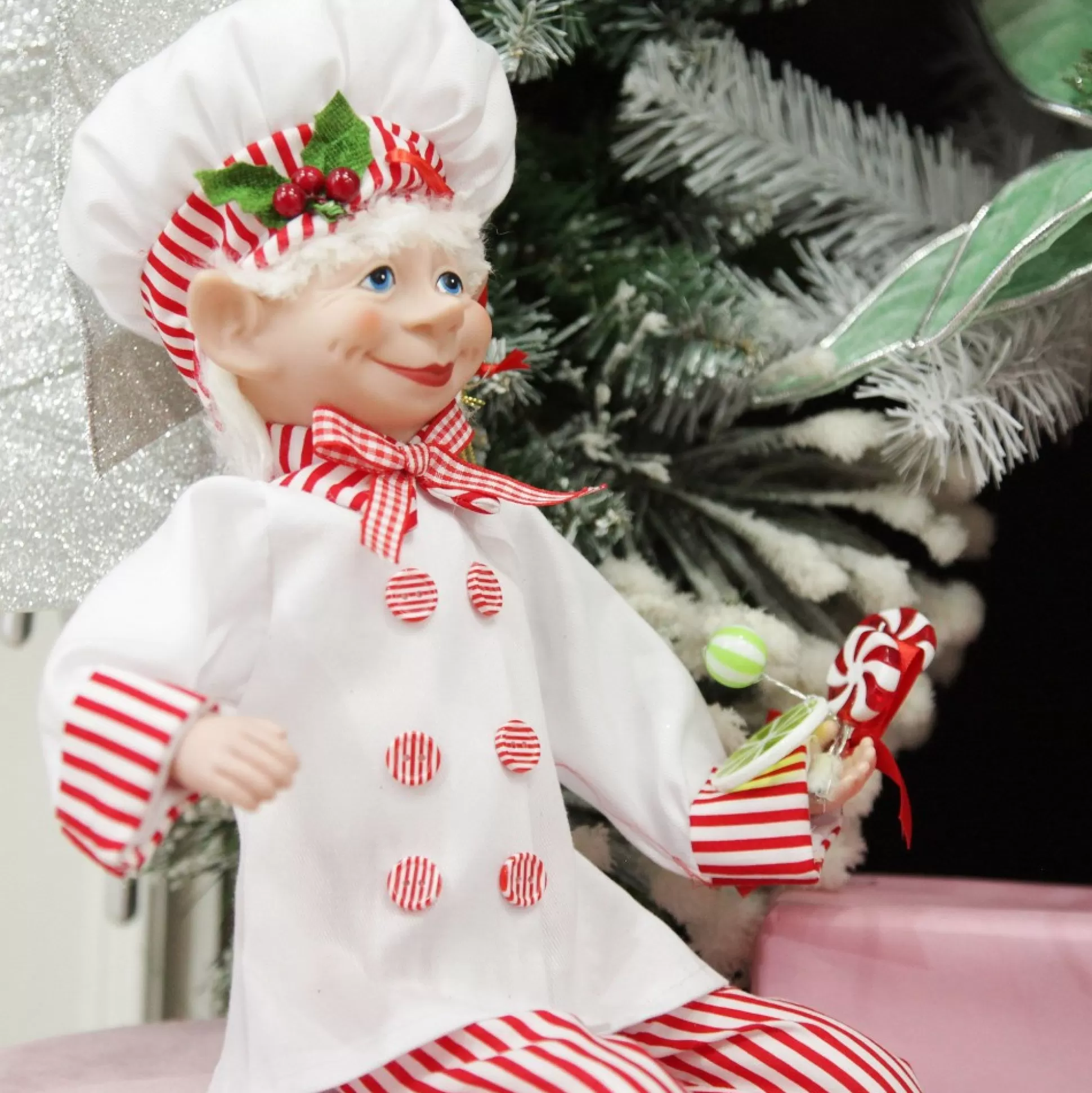 Candy Cane Chef Elf Ornament Christmas Elves And Fairies |