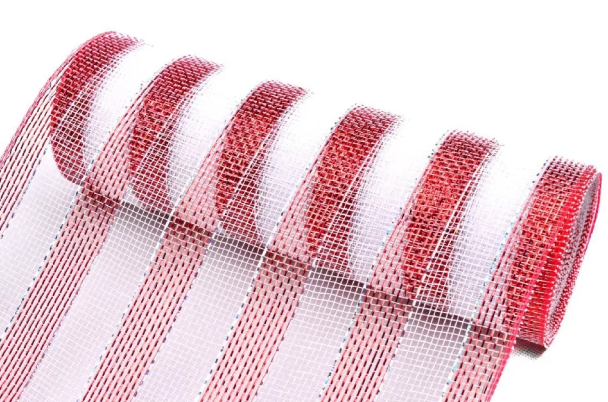 Candy Cane Stripe Metallic Thread Decomesh Roll Diy Wreaths |