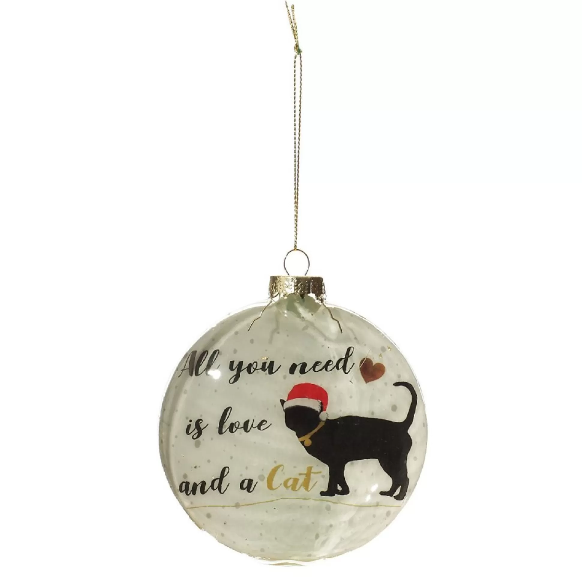 Cat Lovers Christmas Glass Disc Glass Hearts And Discs |