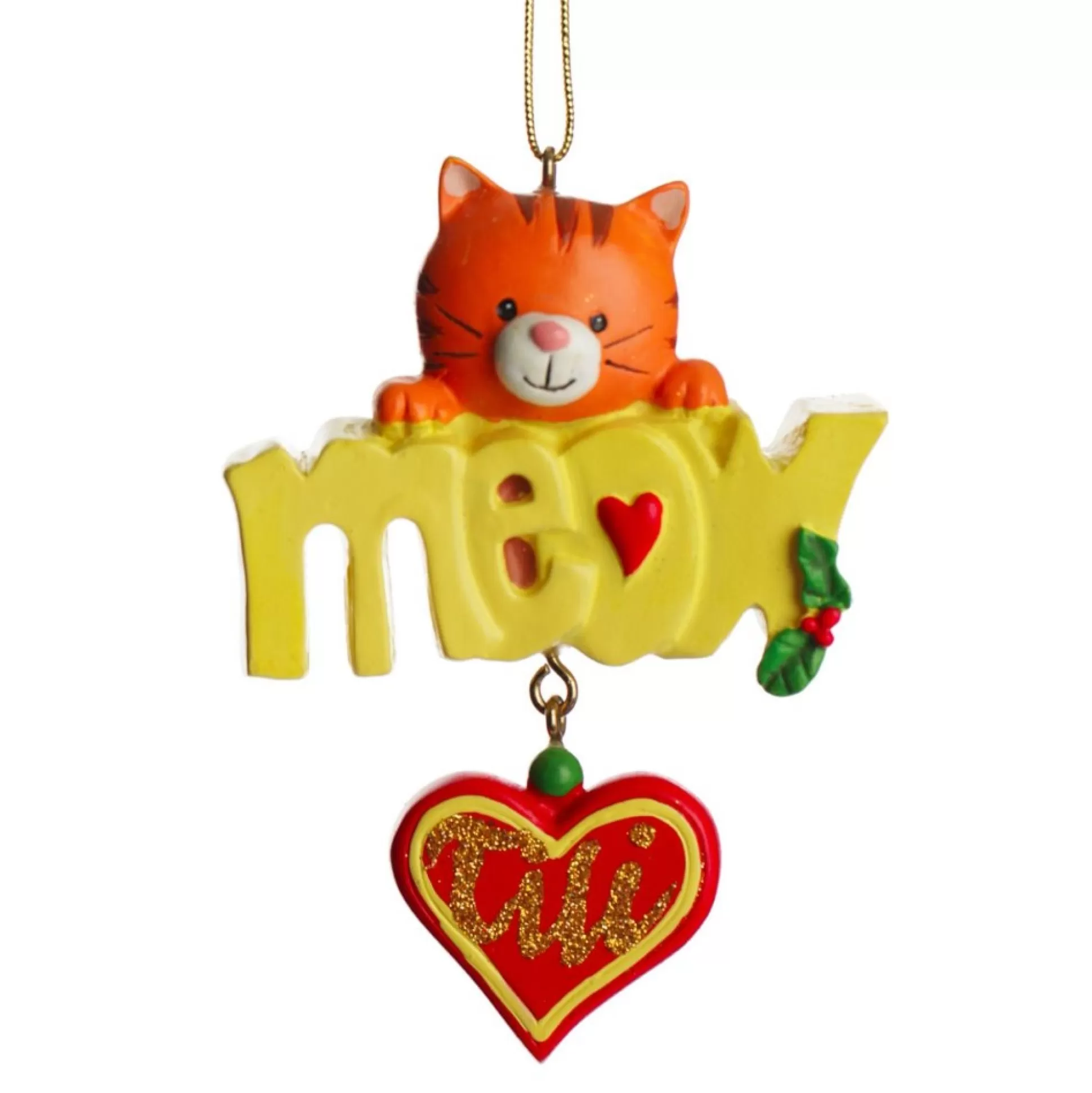 Cat Meow Ornament Personalised Decorations |