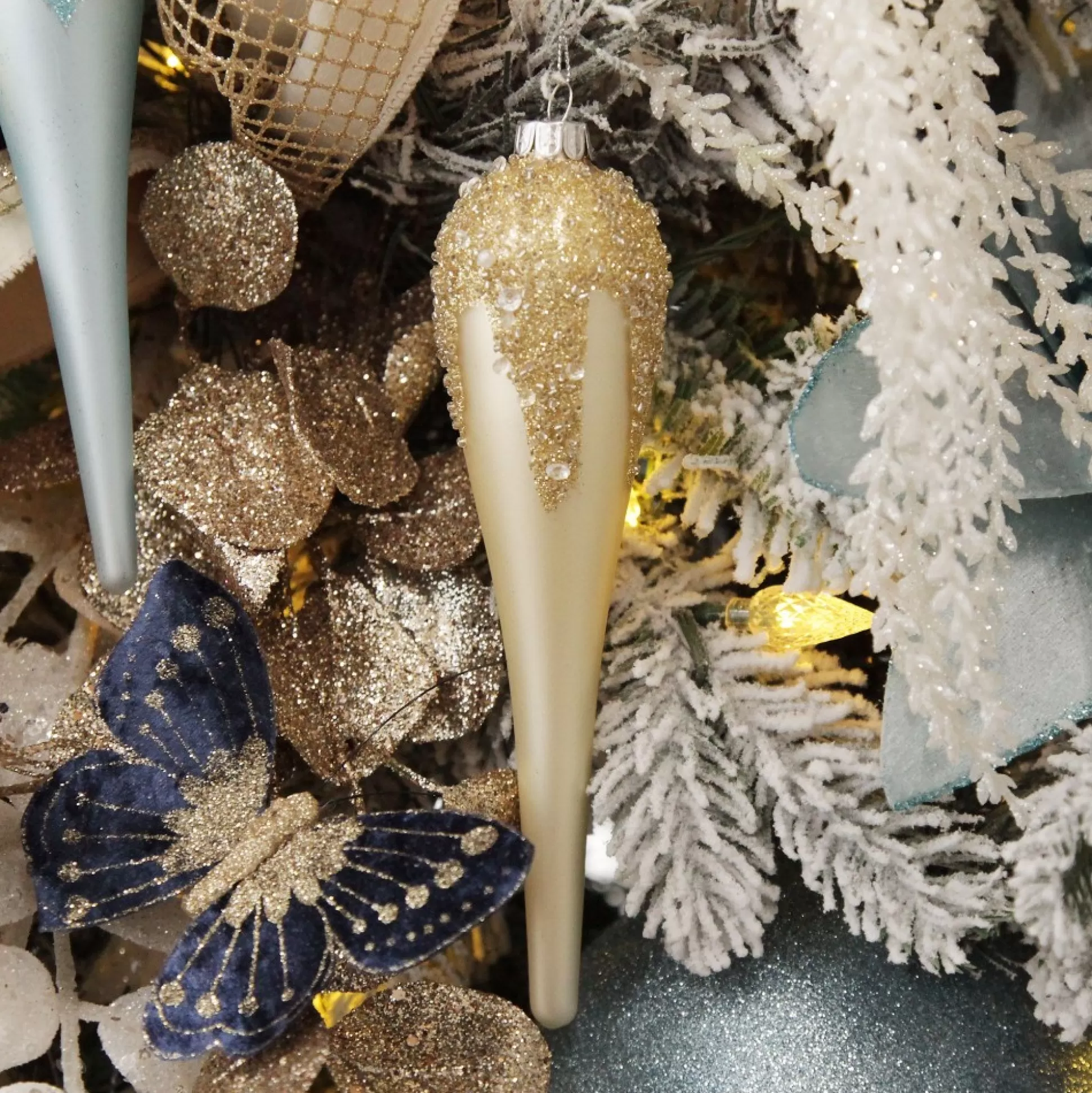 Champagne Icicle Hanging Long Drop Decoration Finials And Drops |