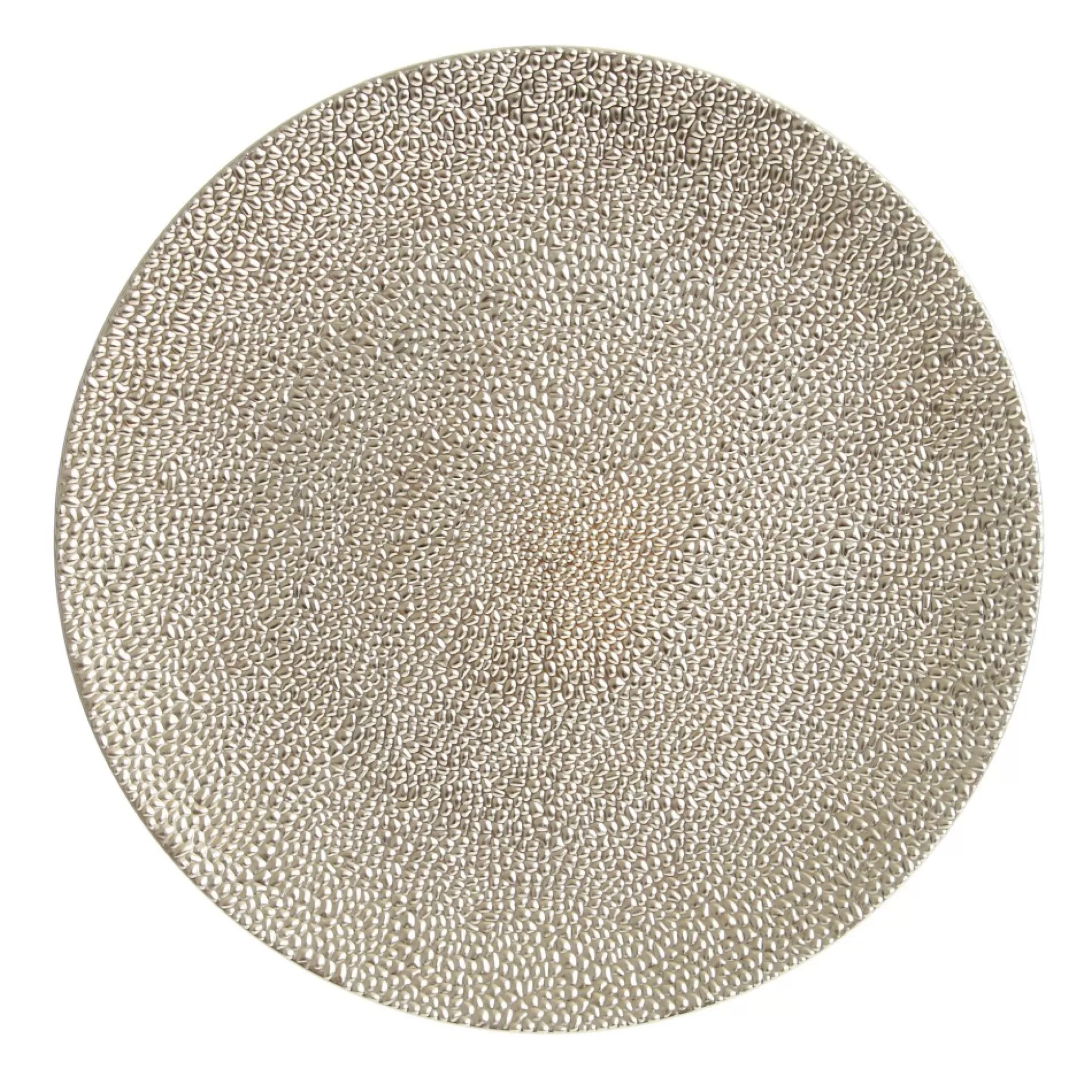 Champagne Pebble Round Christmas Charger Plate Christmas Table Decor |