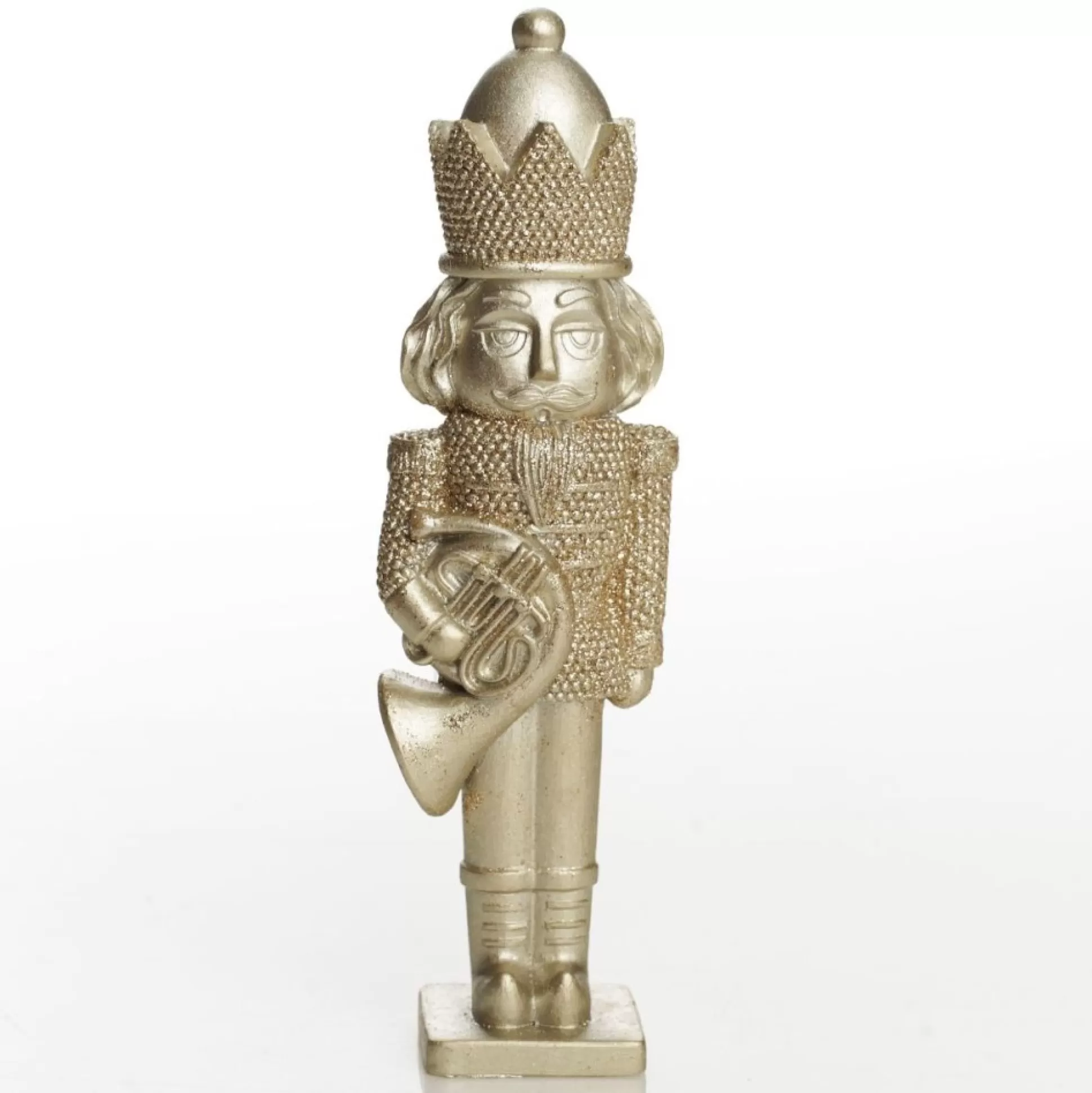 Champagne Polyresin Nutcracker with French Horn Christmas Nutcrackers |