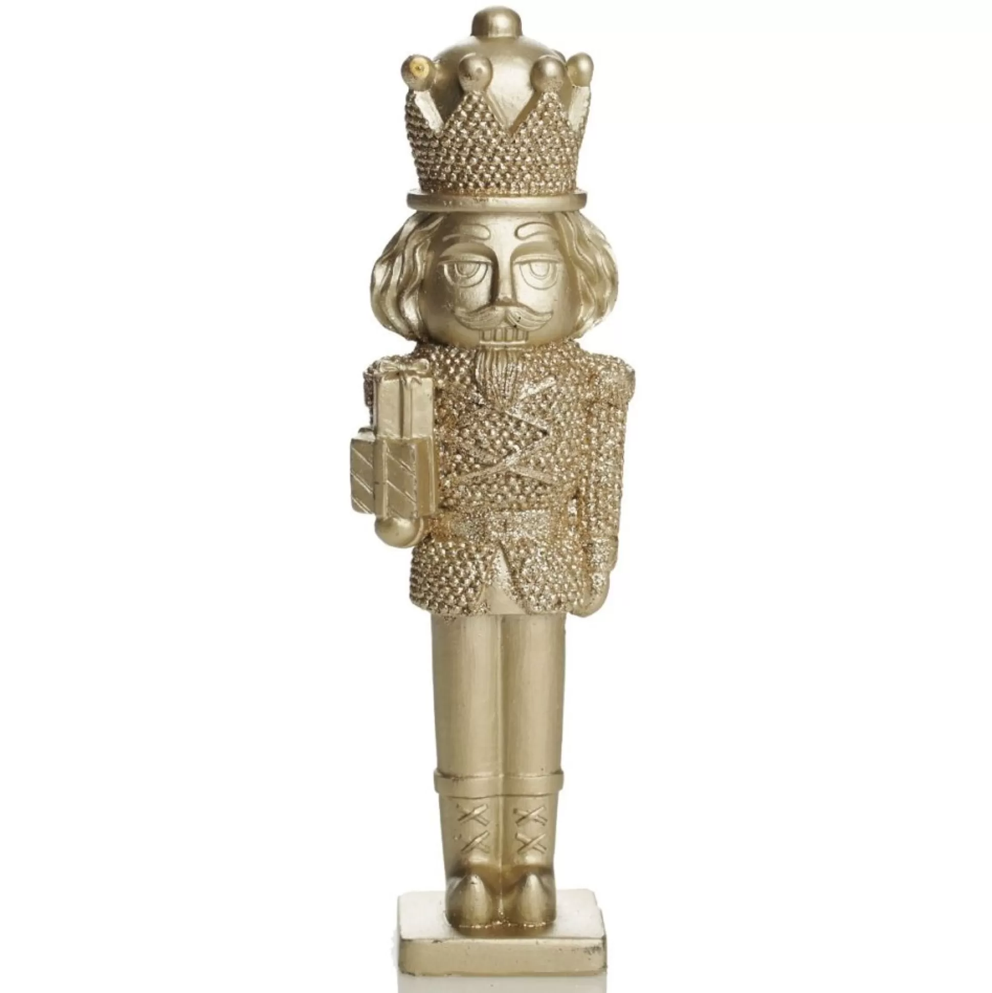 Champagne Polyresin Nutcracker with Presents Christmas Nutcrackers |