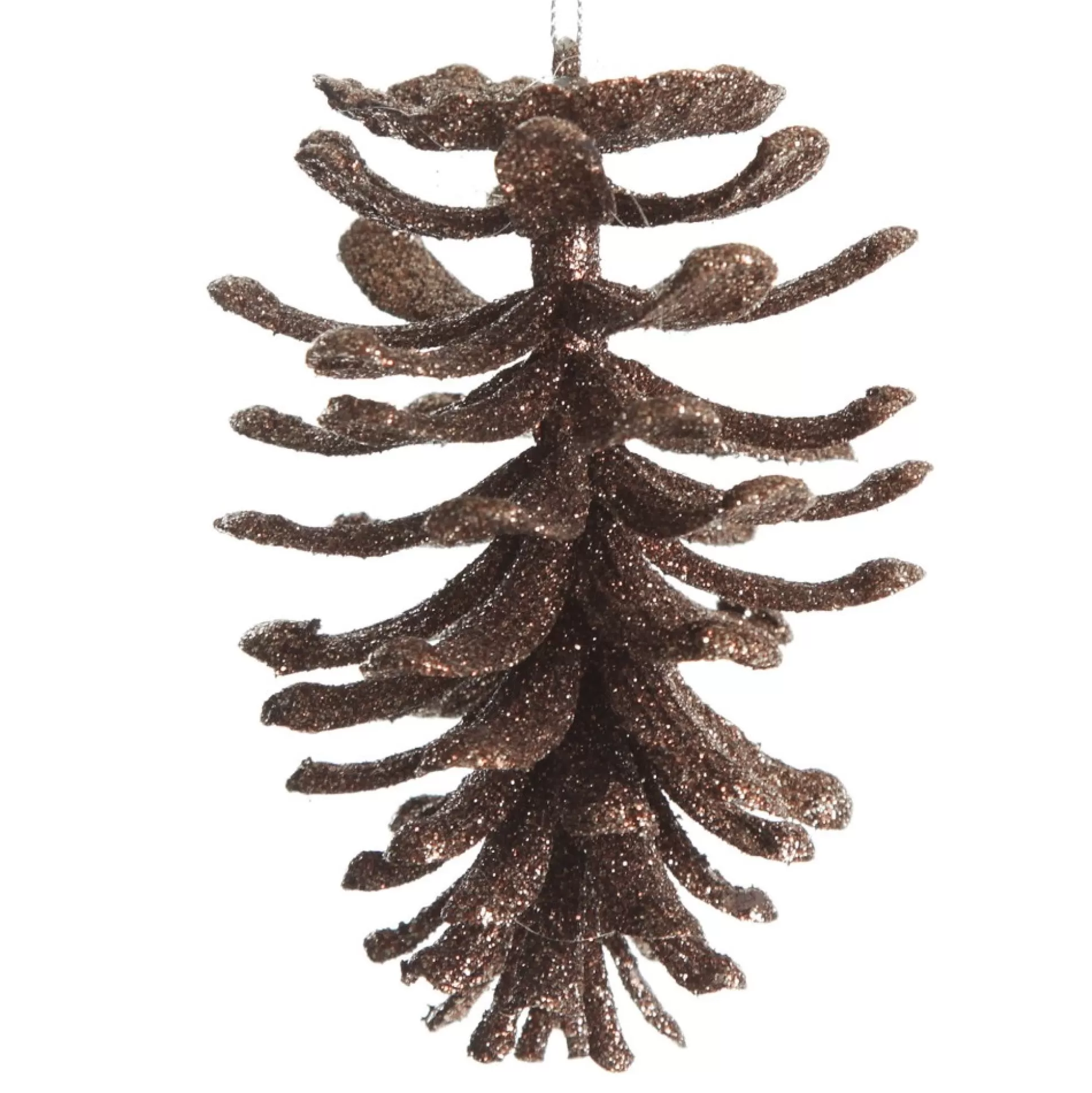 Chocolate Glitter Faux Hanging Pinecone Pinecones And Acorns |