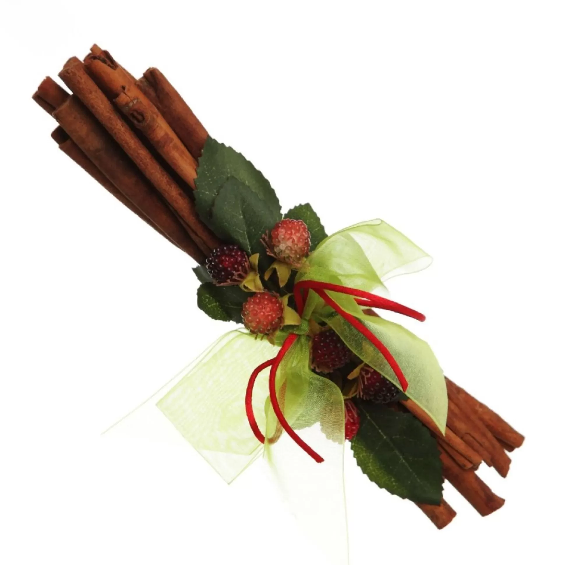 Christmas Cinnamon Stick Bunch with Red Berry and Frosted Fir Christmas Candles And Scents |