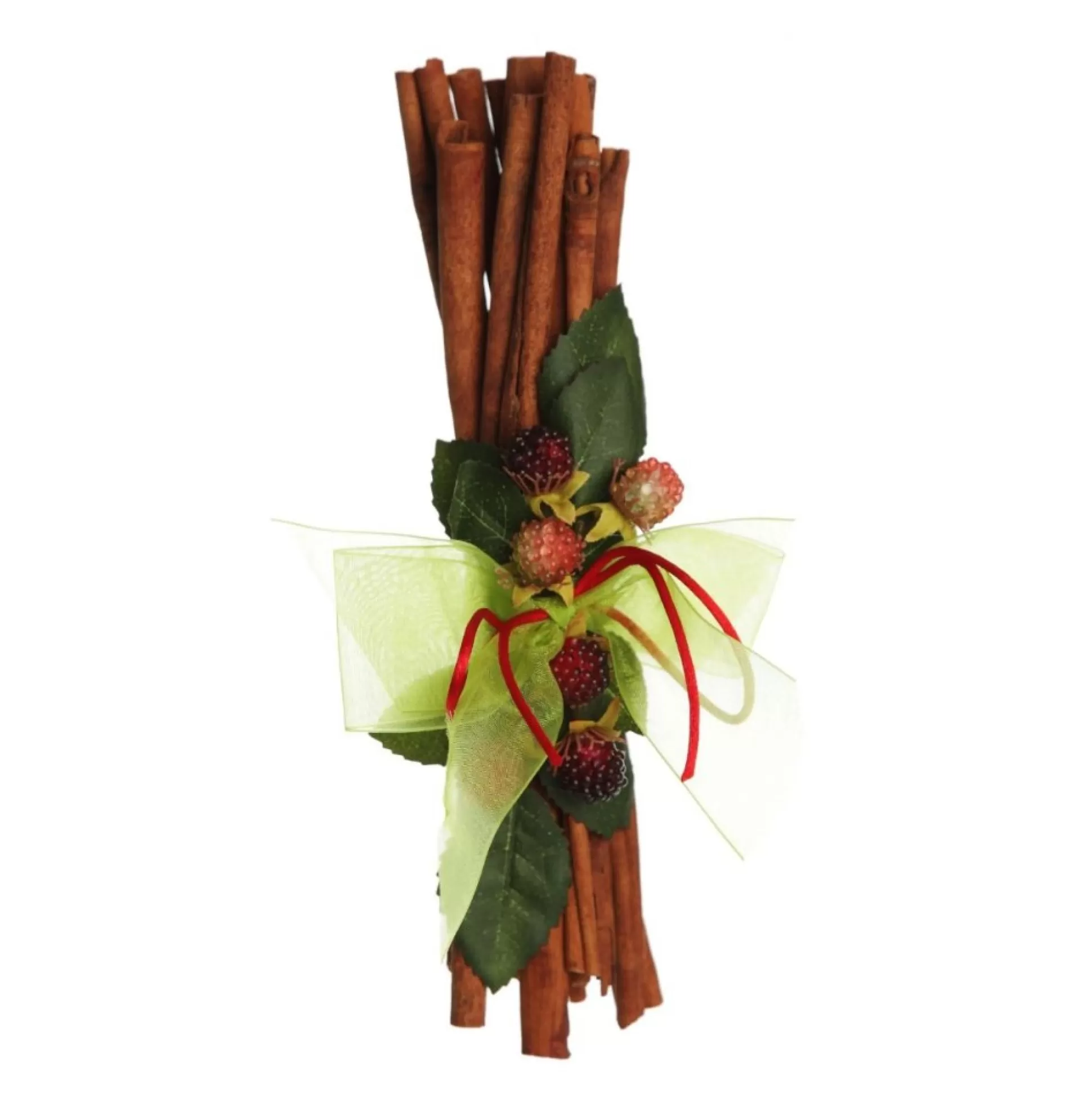 Christmas Cinnamon Stick Bunch with Red Berry and Frosted Fir Christmas Candles And Scents |