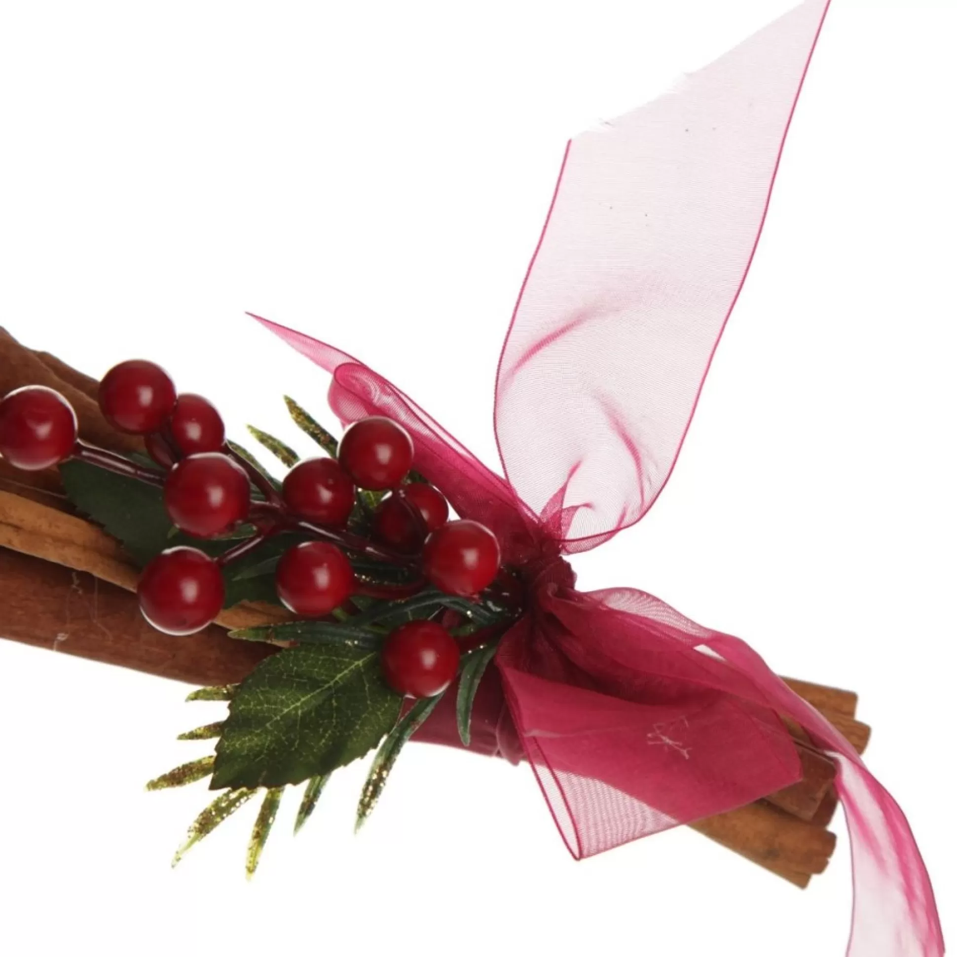 Christmas Cinnamon Stick Bunch with Red Berry and Green Leaf Christmas Candles And Scents |
