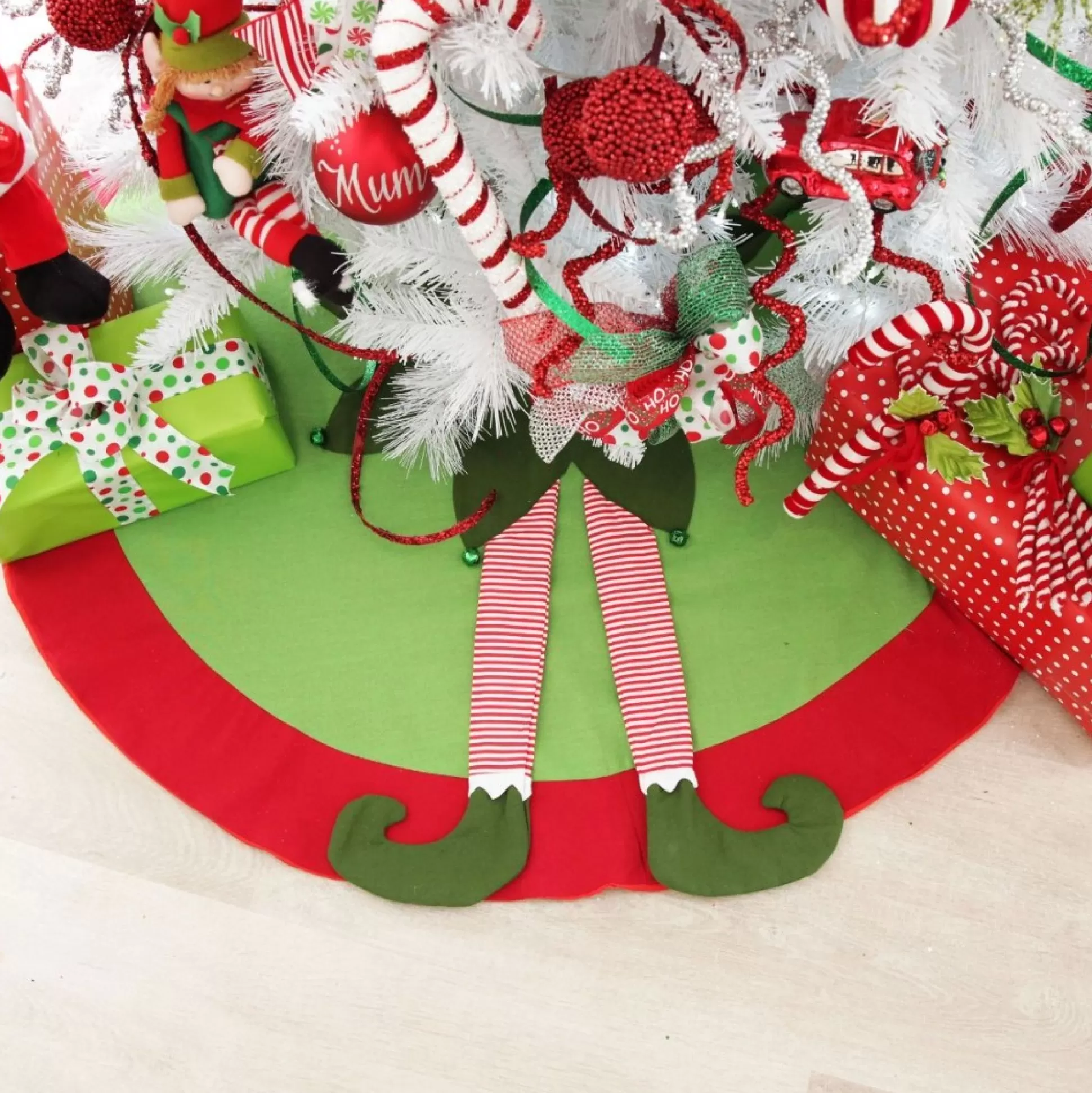 Christmas Elf Leg Tree Skirt Christmas Tree Skirts |