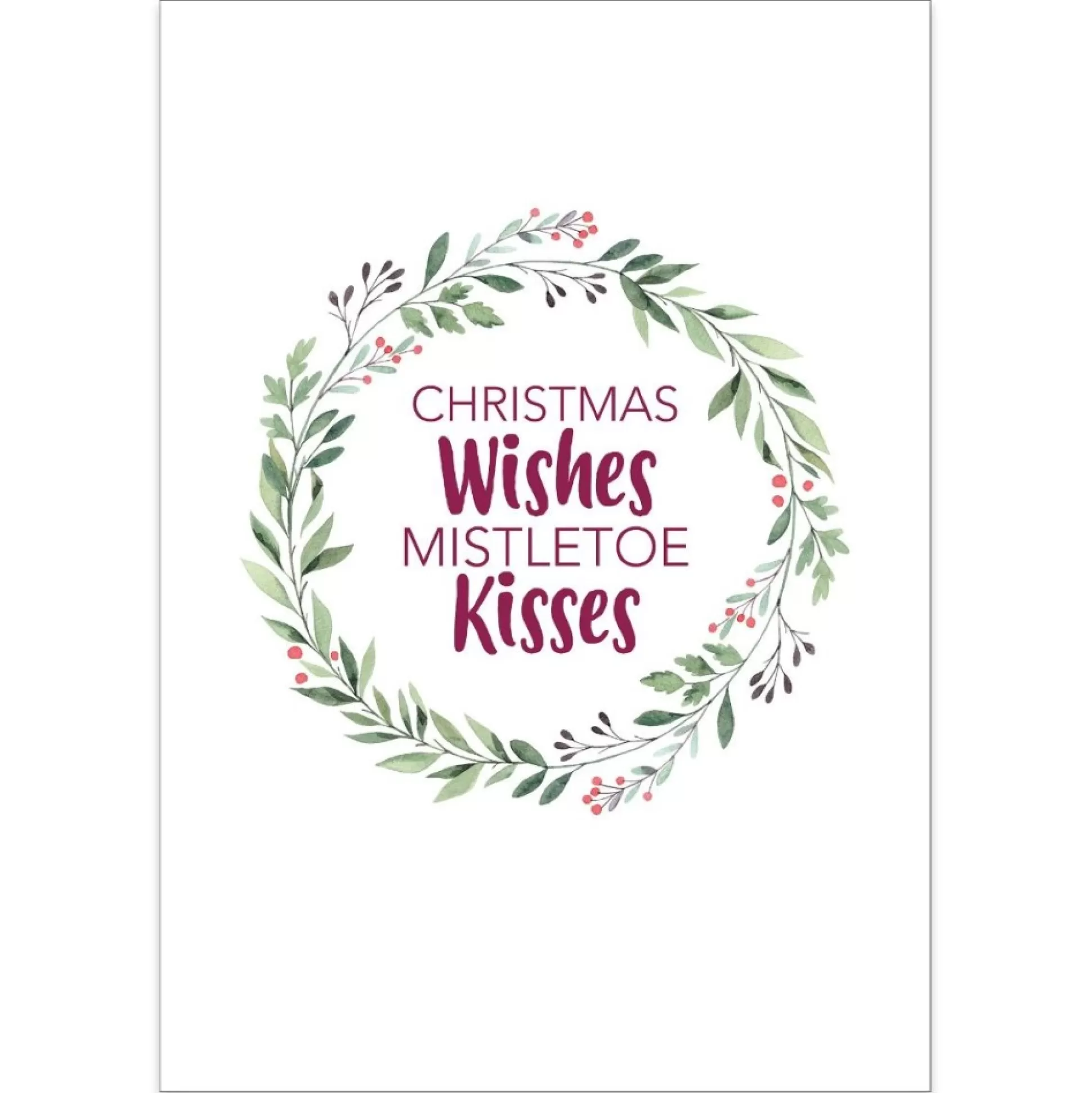 Christmas Wishes and Mistletoe Kisses Poster Print Christmas Prints |