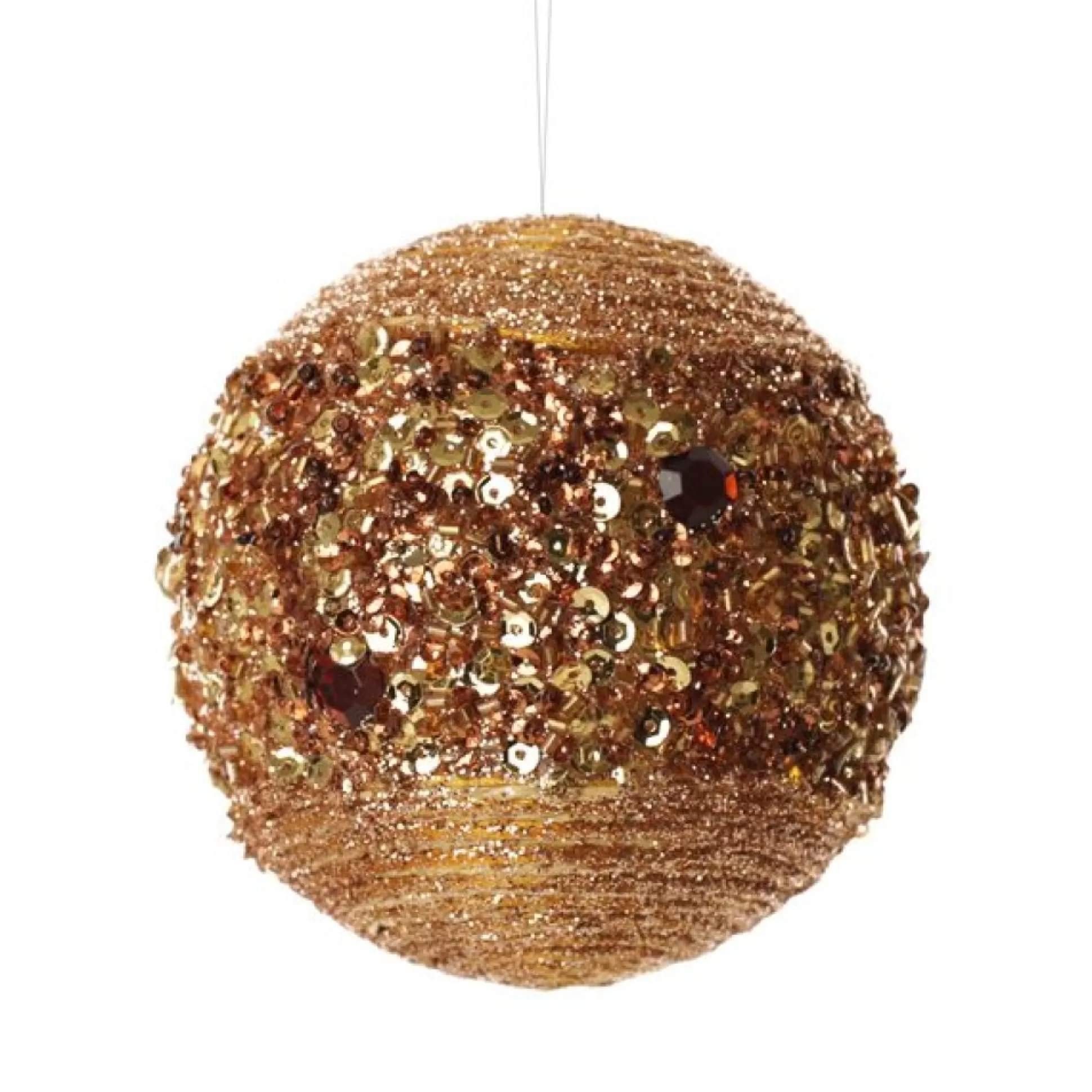 Copper Glitter Sequin Ball Decorative Christmas Baubles |