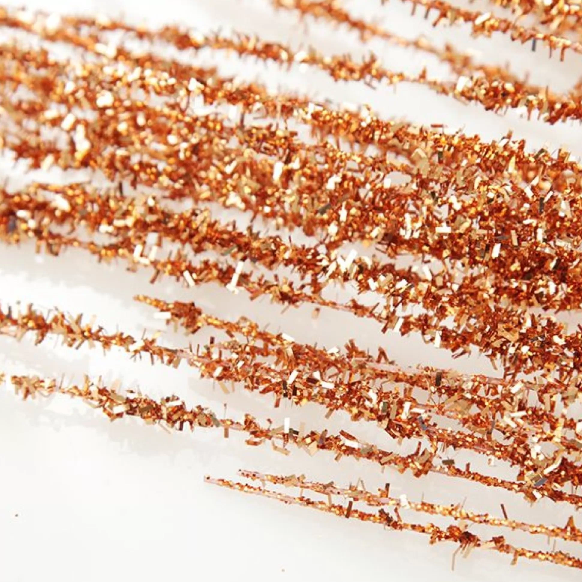 Copper Spiky Tinsel Spray Christmas Tree Picks |