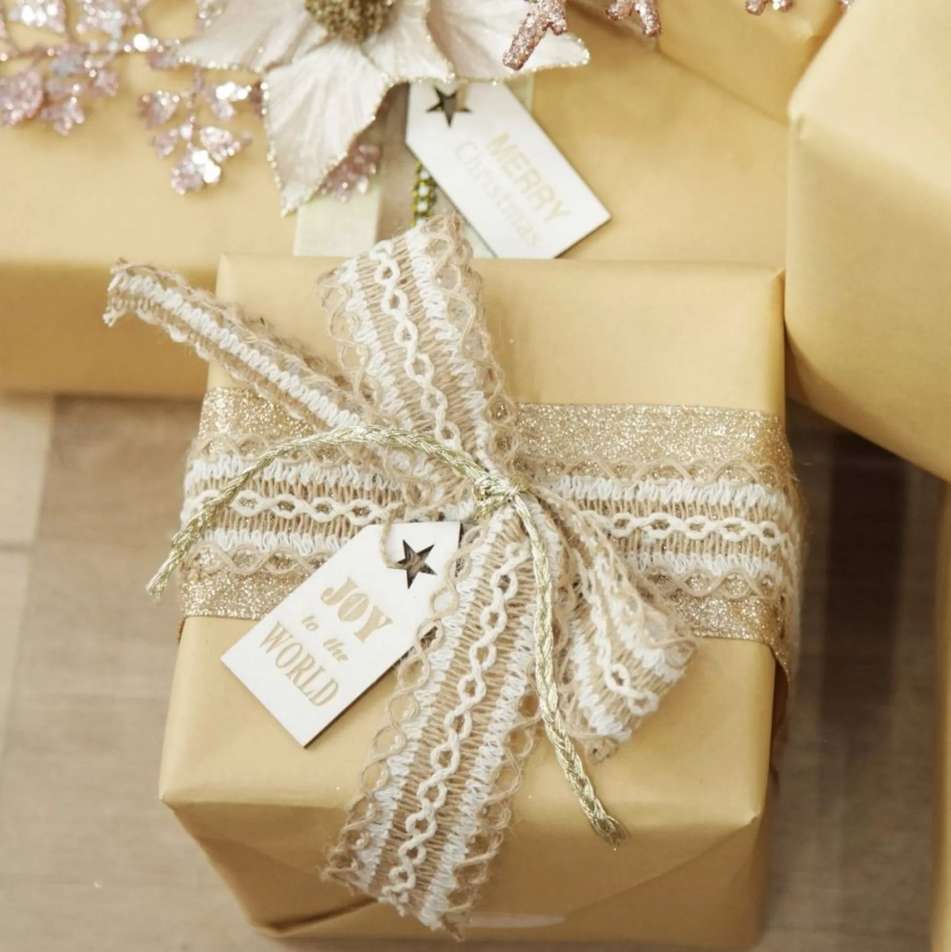 Cream and Natural Jute Decorative Braid Ribbon - Design B Ribbons |