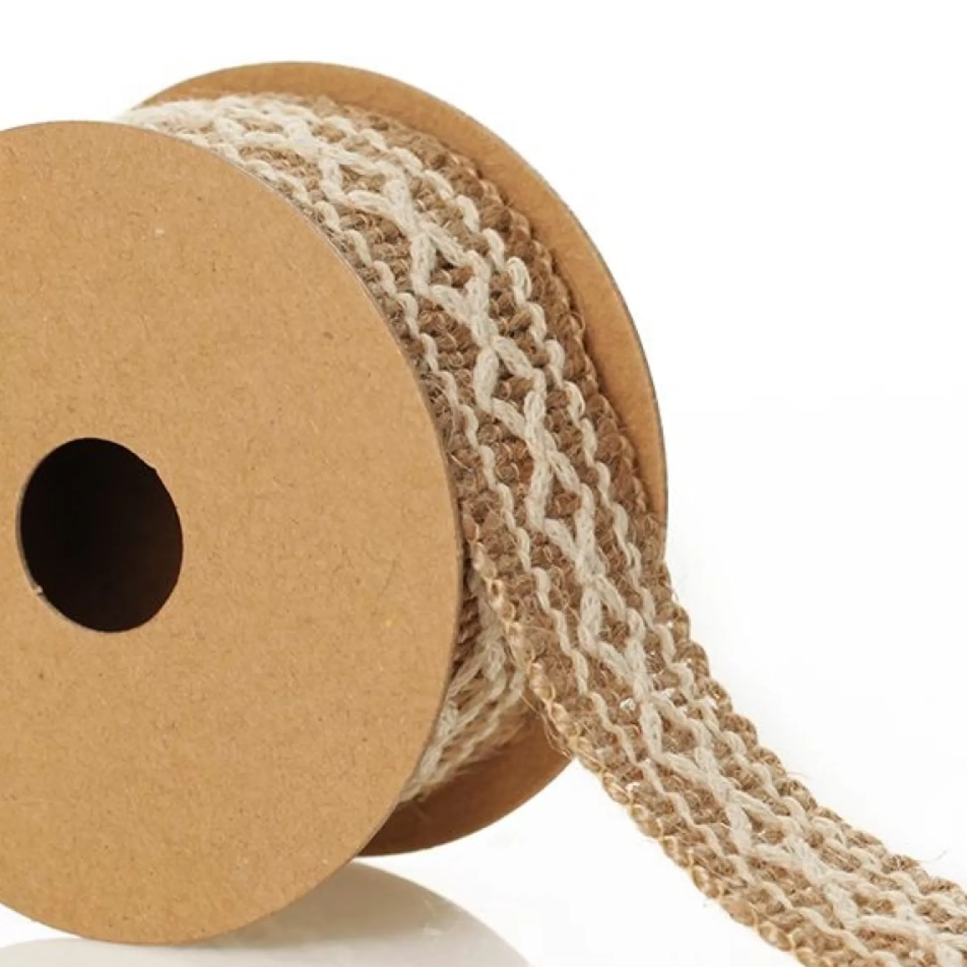 Cream and Natural Jute Decorative Braid Ribbon - Design B Ribbons |