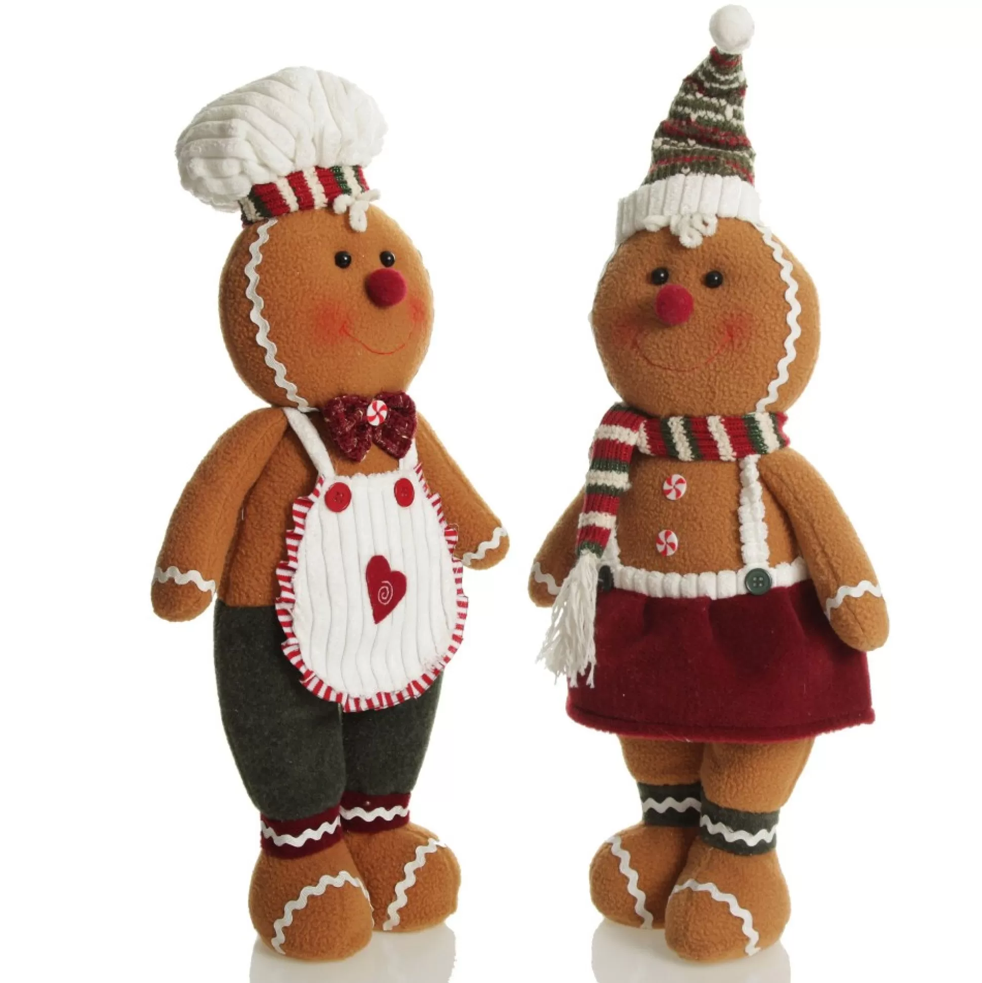 Cuddly Plush Standing Boy Gingerbread Christmas Ornament Christmas Figurines |