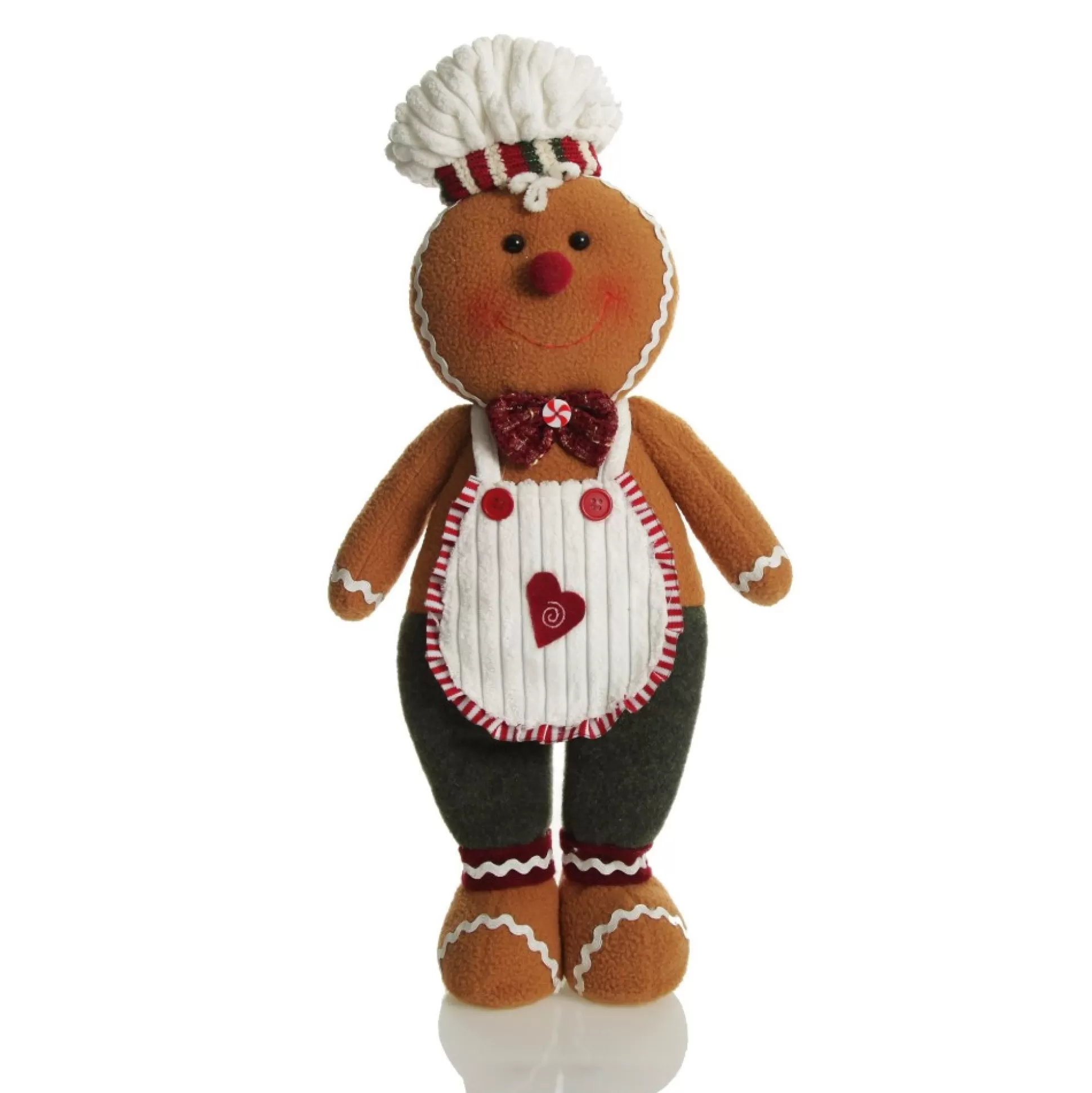 Cuddly Plush Standing Boy Gingerbread Christmas Ornament Christmas Figurines |