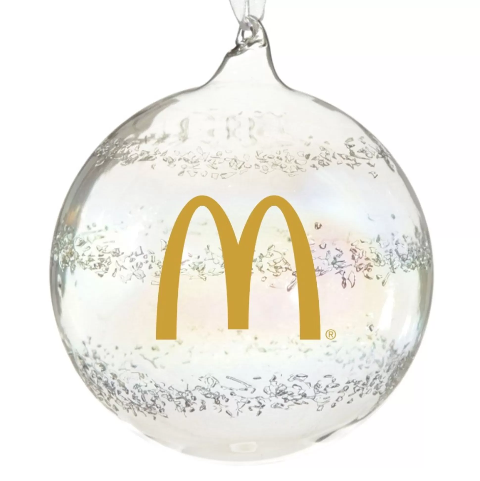 Customised Large Clear Glass Logo Decal Bauble Corporate Logo Baubles |