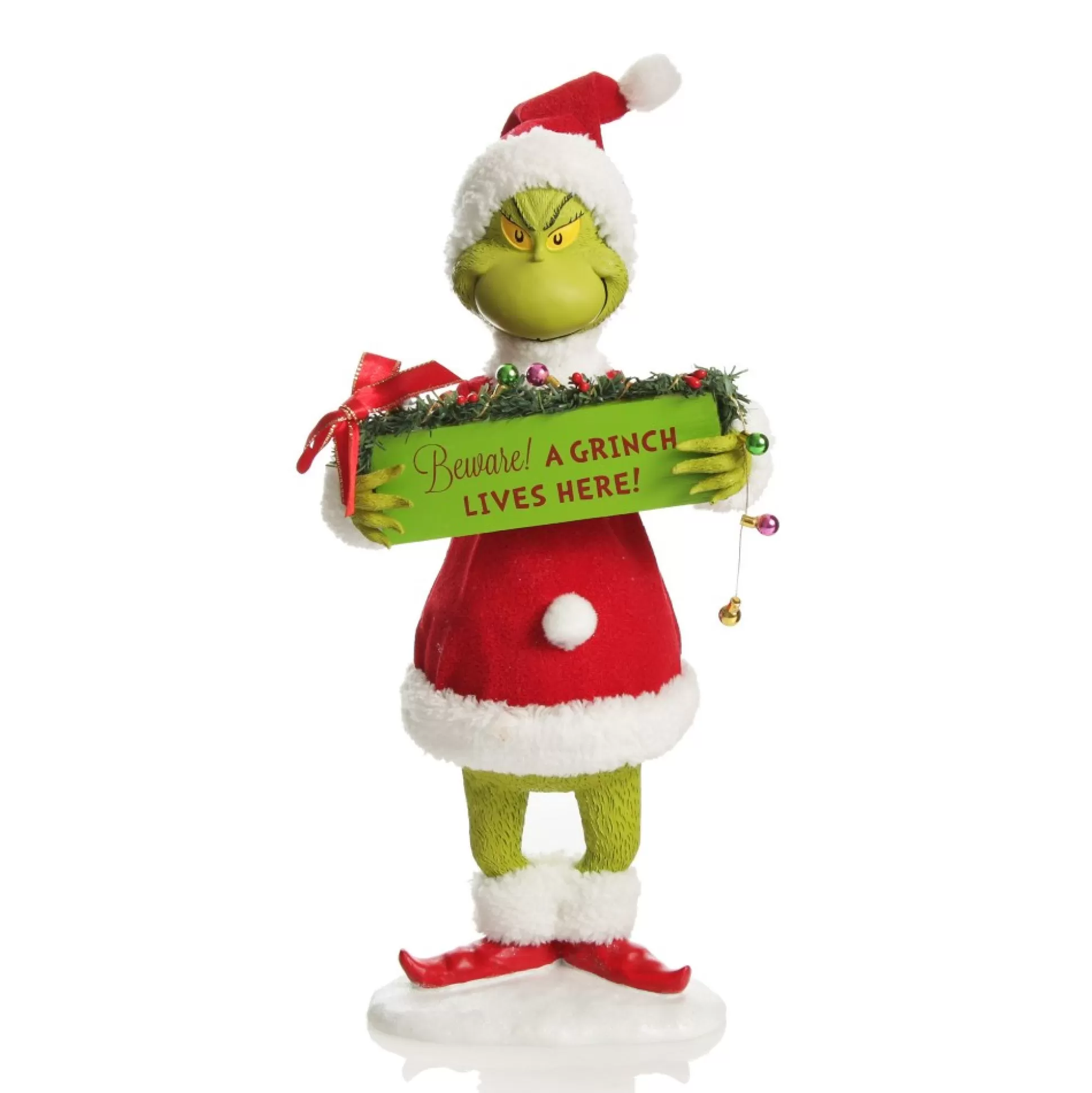 D56 Possible Dreams - Beware! A Grinch Lives Here Christmas Ornament Christmas Figurines |