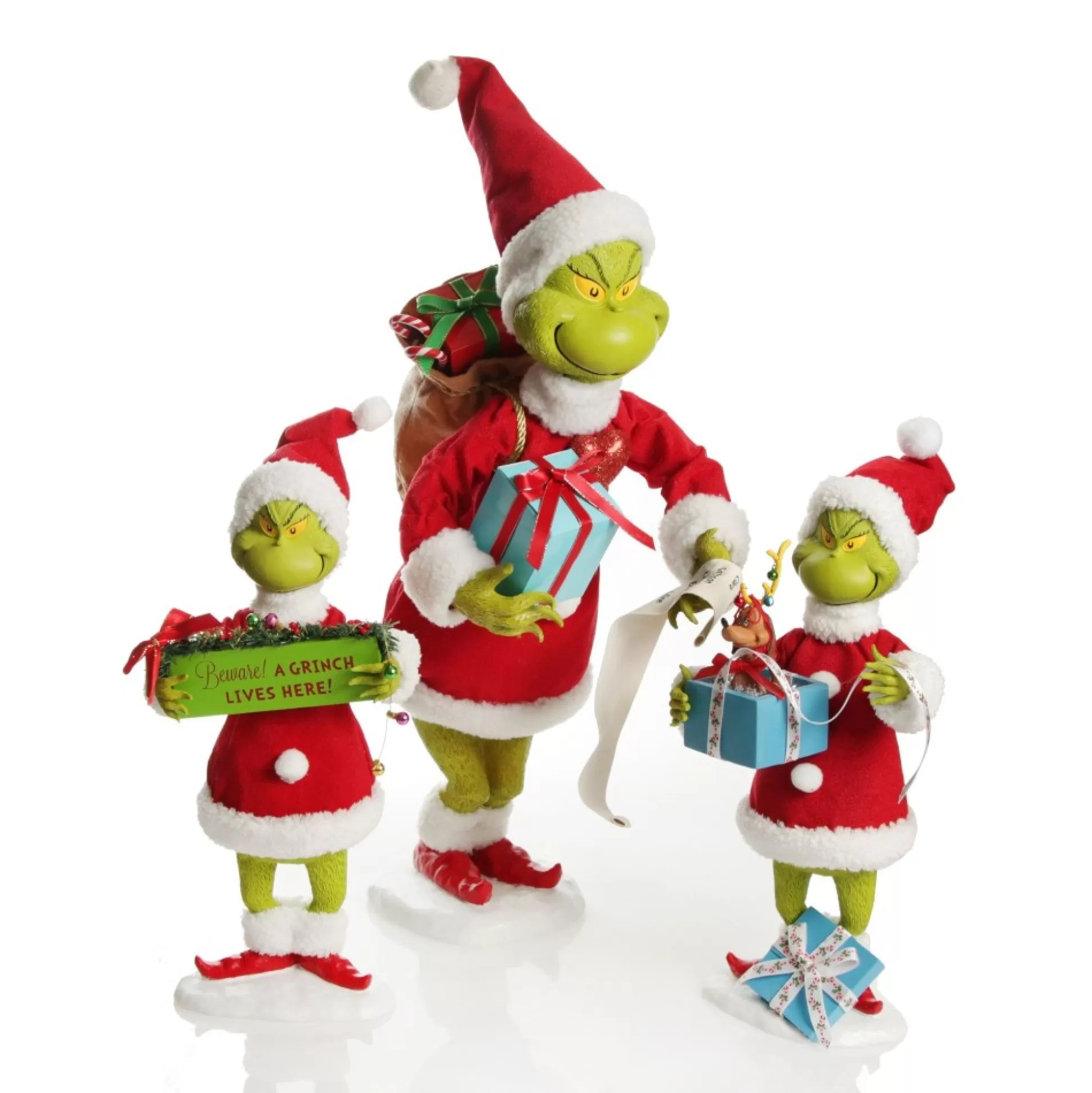 D56 Possible Dreams - Beware! A Grinch Lives Here Christmas Ornament Christmas Figurines |