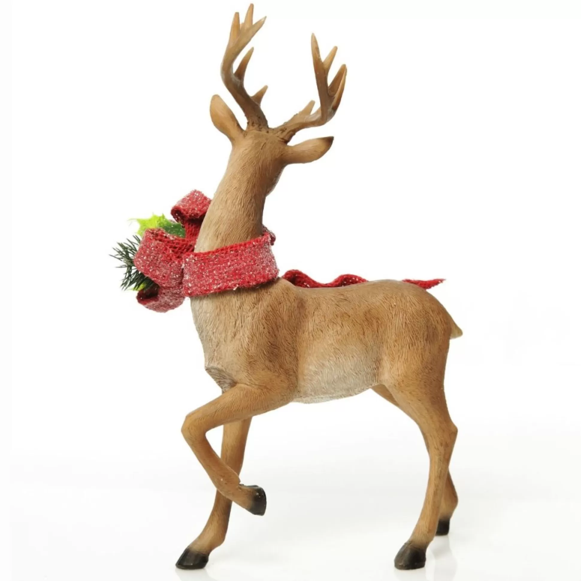 Deer Ornament with Red Bow - Right Christmas Birds And Animals |