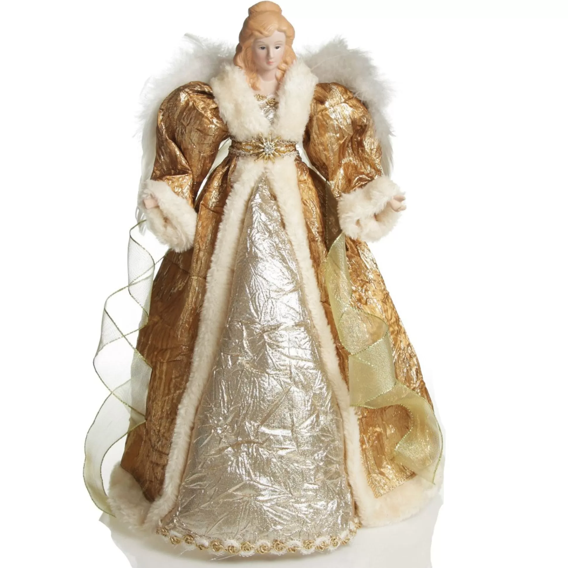 Deluxe Gold Angel Christmas Tree Topper Ornament Tree Toppers |