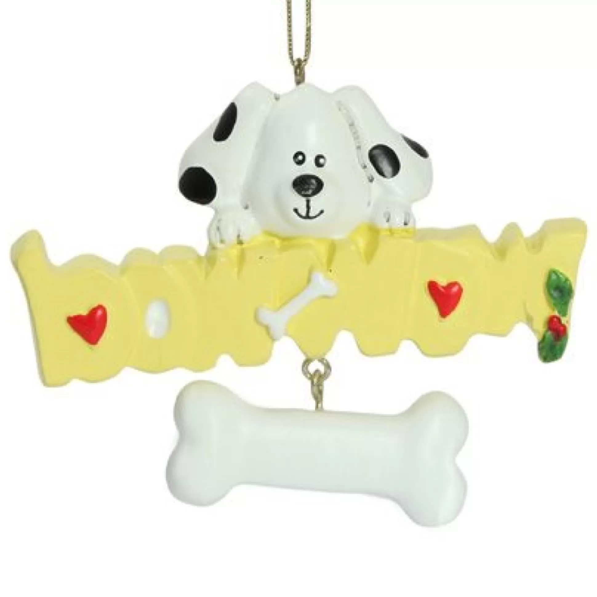 Dog Bow Wow Ornament Personalised Decorations |