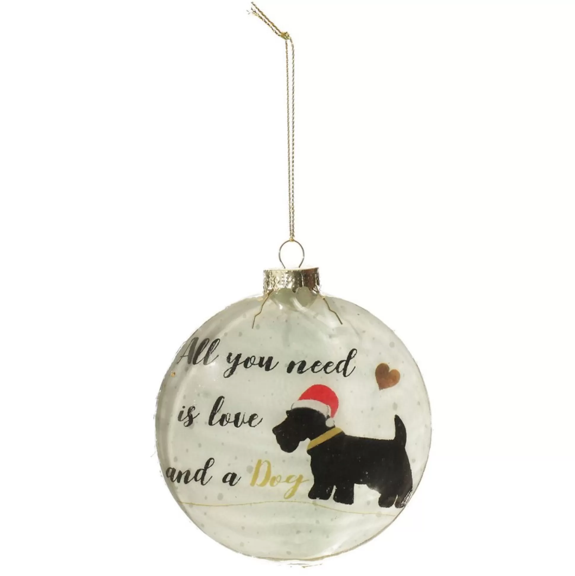 Dog Lovers Christmas Glass Disc Glass Hearts And Discs |