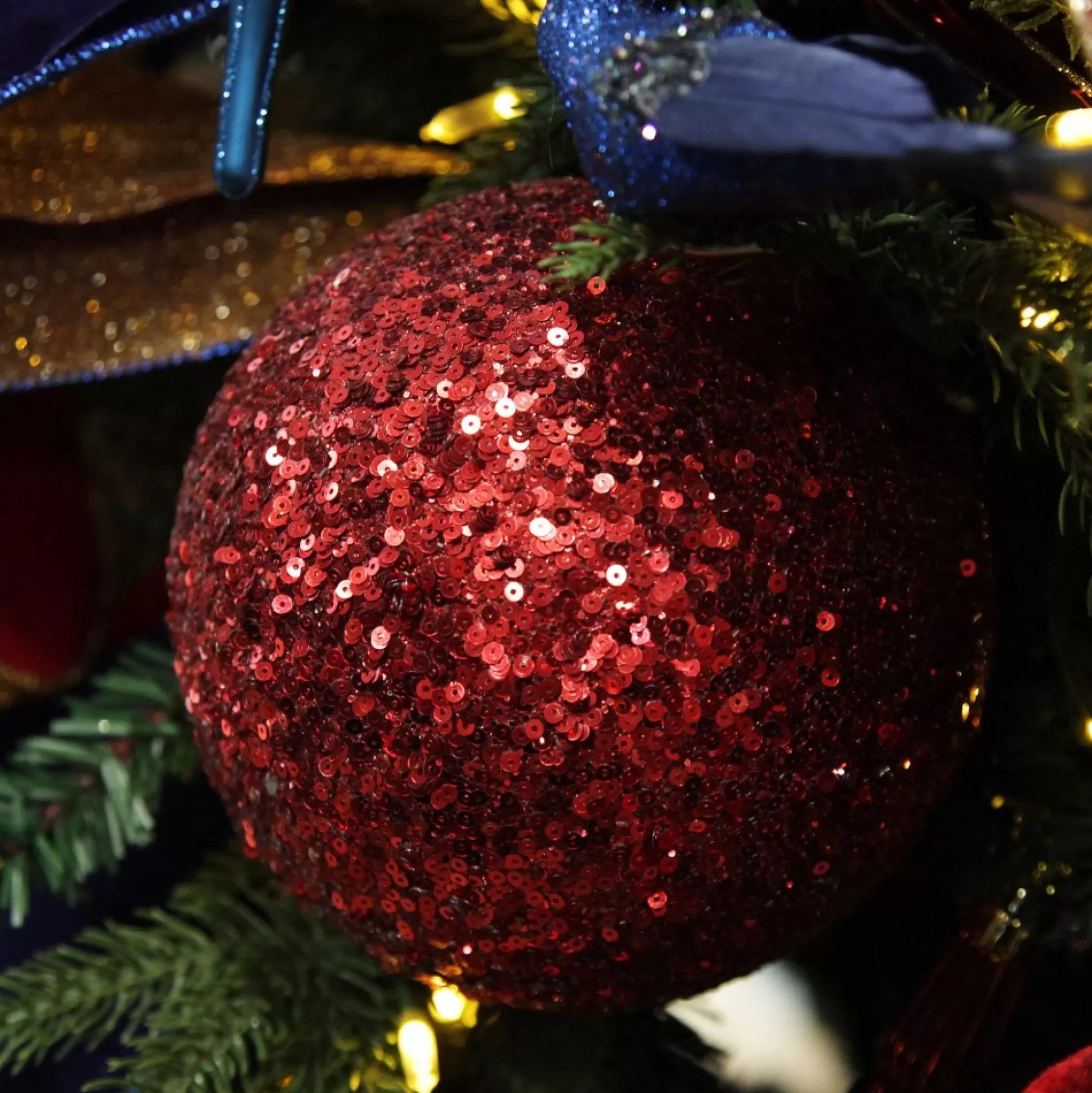 Extra Large Red Sequin Christmas Bauble Decorative Christmas Baubles |