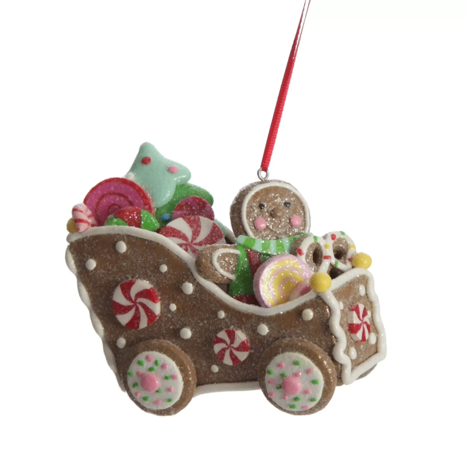 Gingerbread Man in Car Christmas Tree Decoration Christmas Tree Decorations |