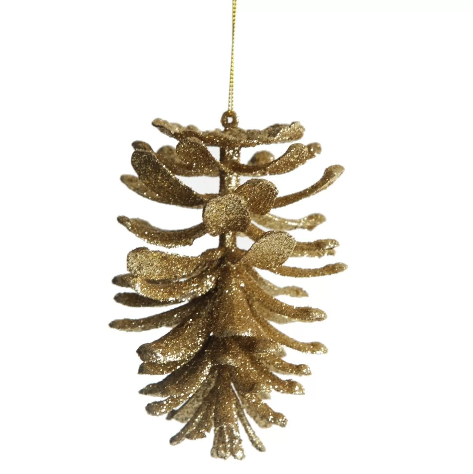 Gold Glitter Faux Hanging Pinecone Pinecones And Acorns |