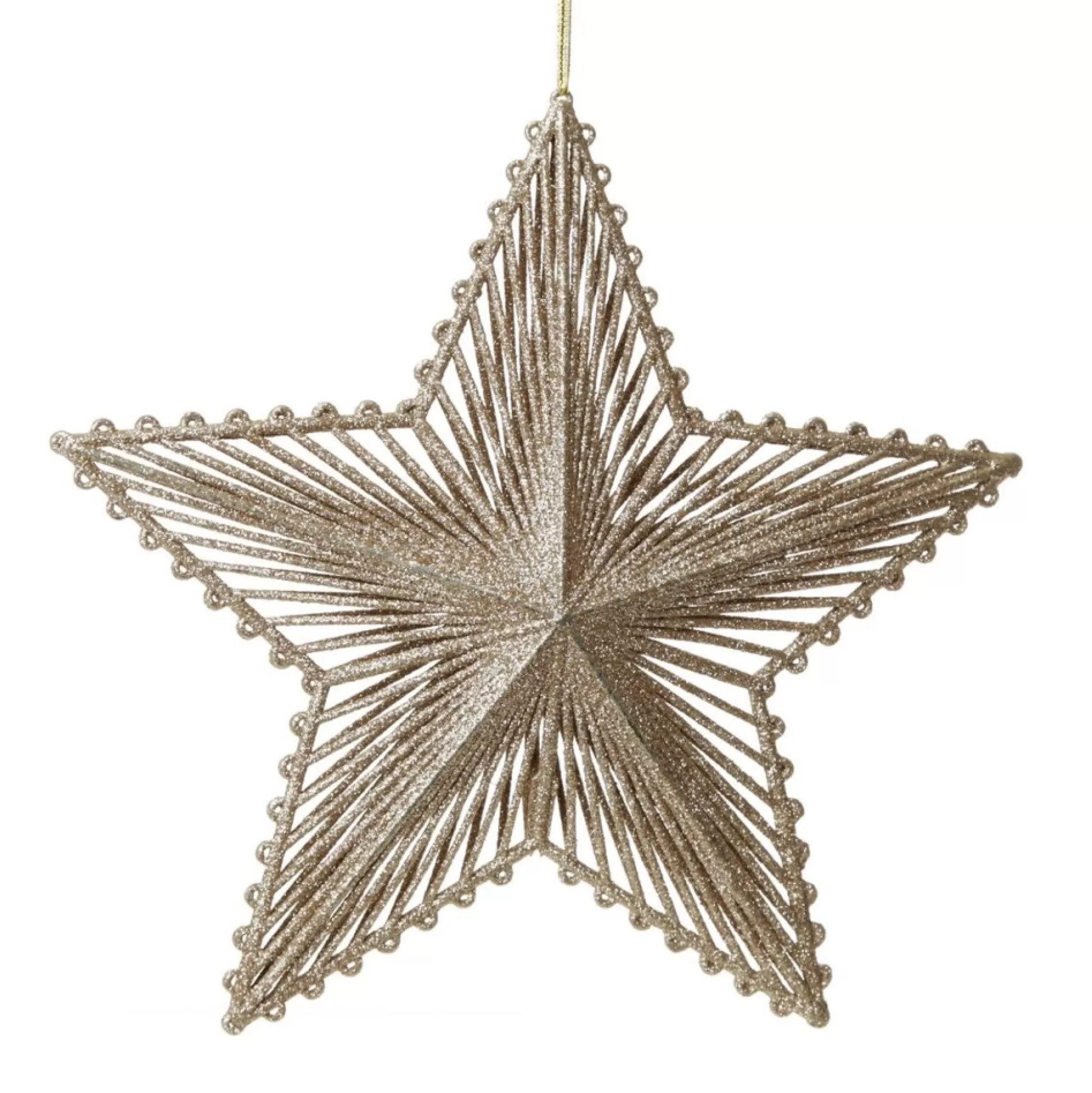 Gold Hollow Glitter Star Snowflakes And Stars |