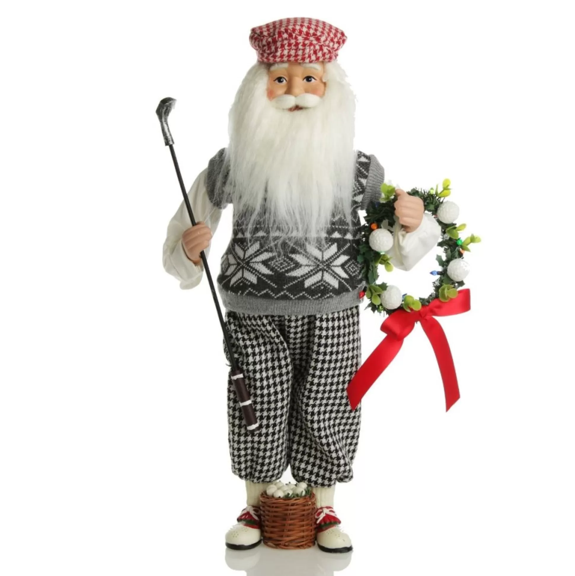 Golfing Santa Christmas Ornament Christmas Figurines |