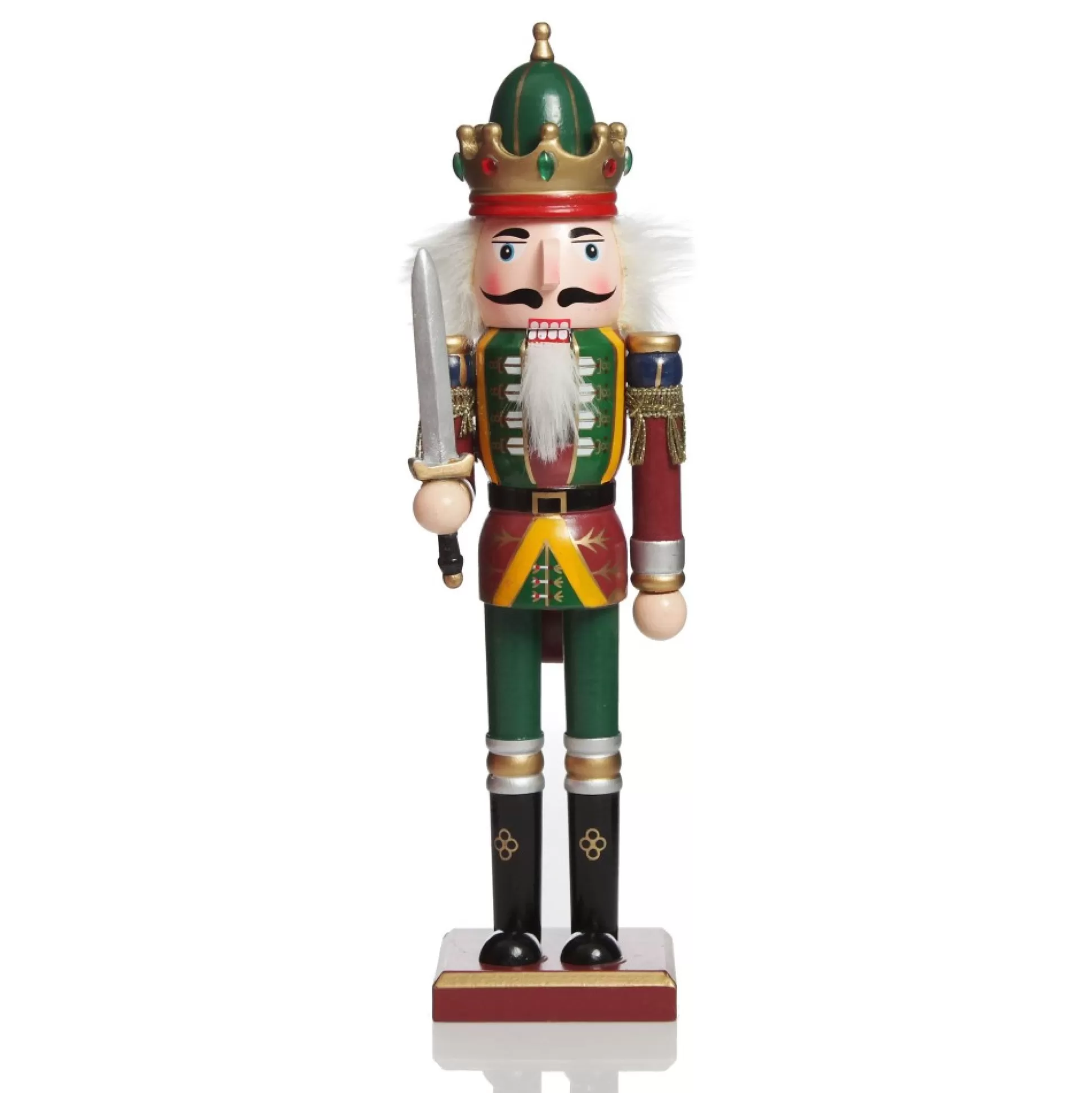 Green Nutcracker with Sword Christmas Ornament - Large Christmas Nutcrackers |