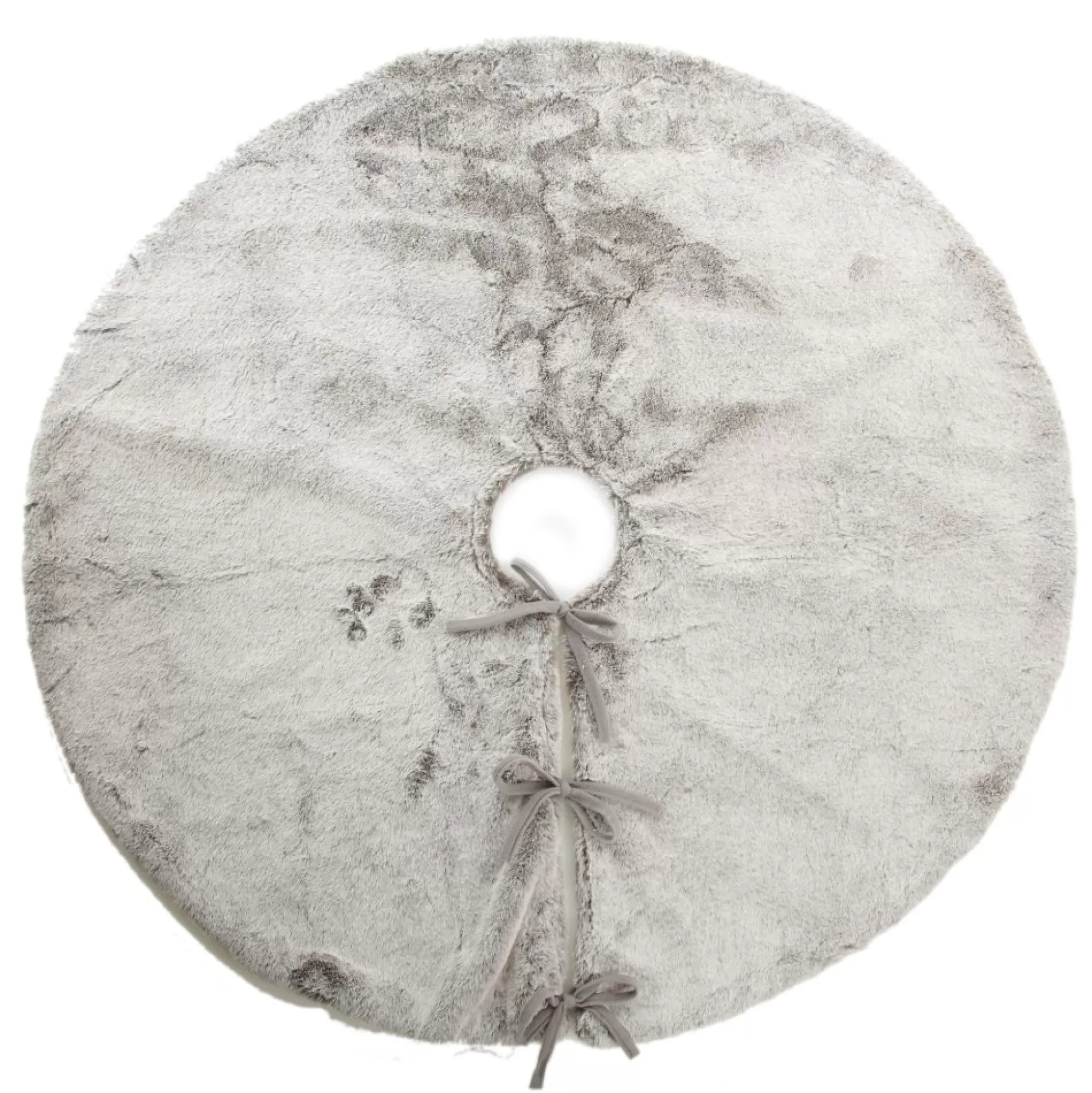 Grey Faux Fur Tree Skirt Christmas Tree Skirts |